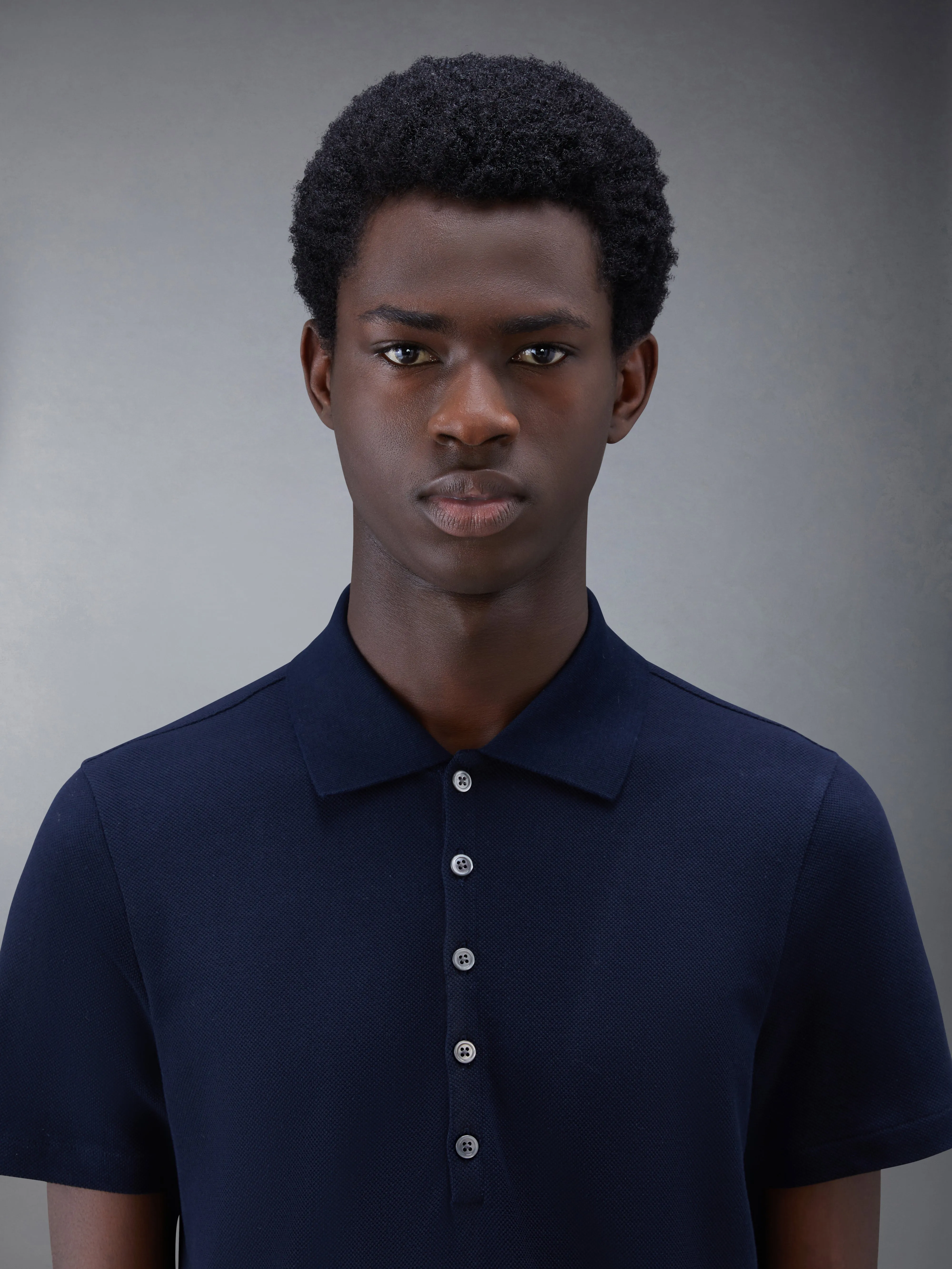 CLASSIC PIQUE STRIPE RELAXED POLO sold by Thom Browne product image thumbnail 4