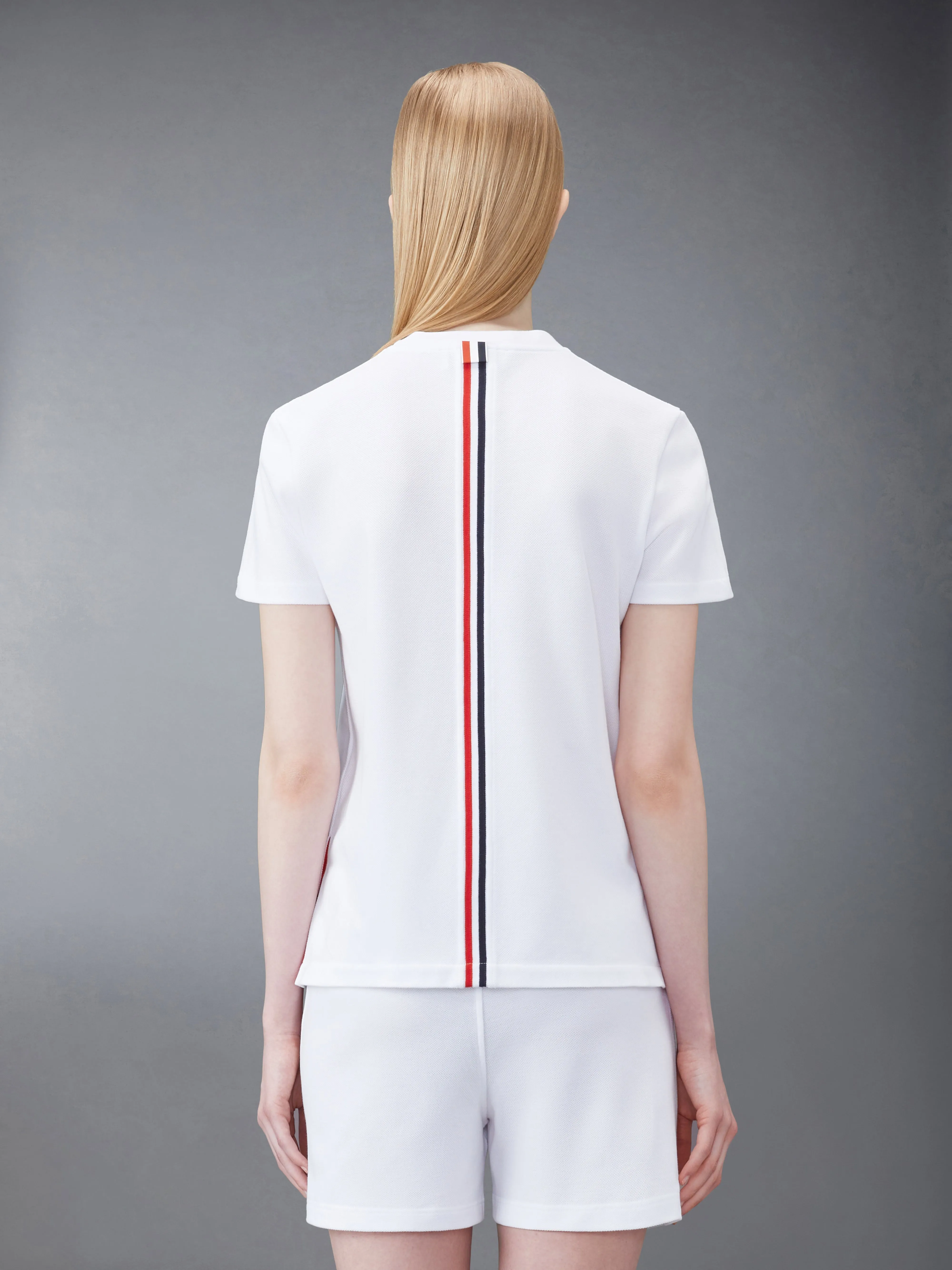 CLASSIC PIQUE STRIPE TEE sold by Thom Browne product image thumbnail 2