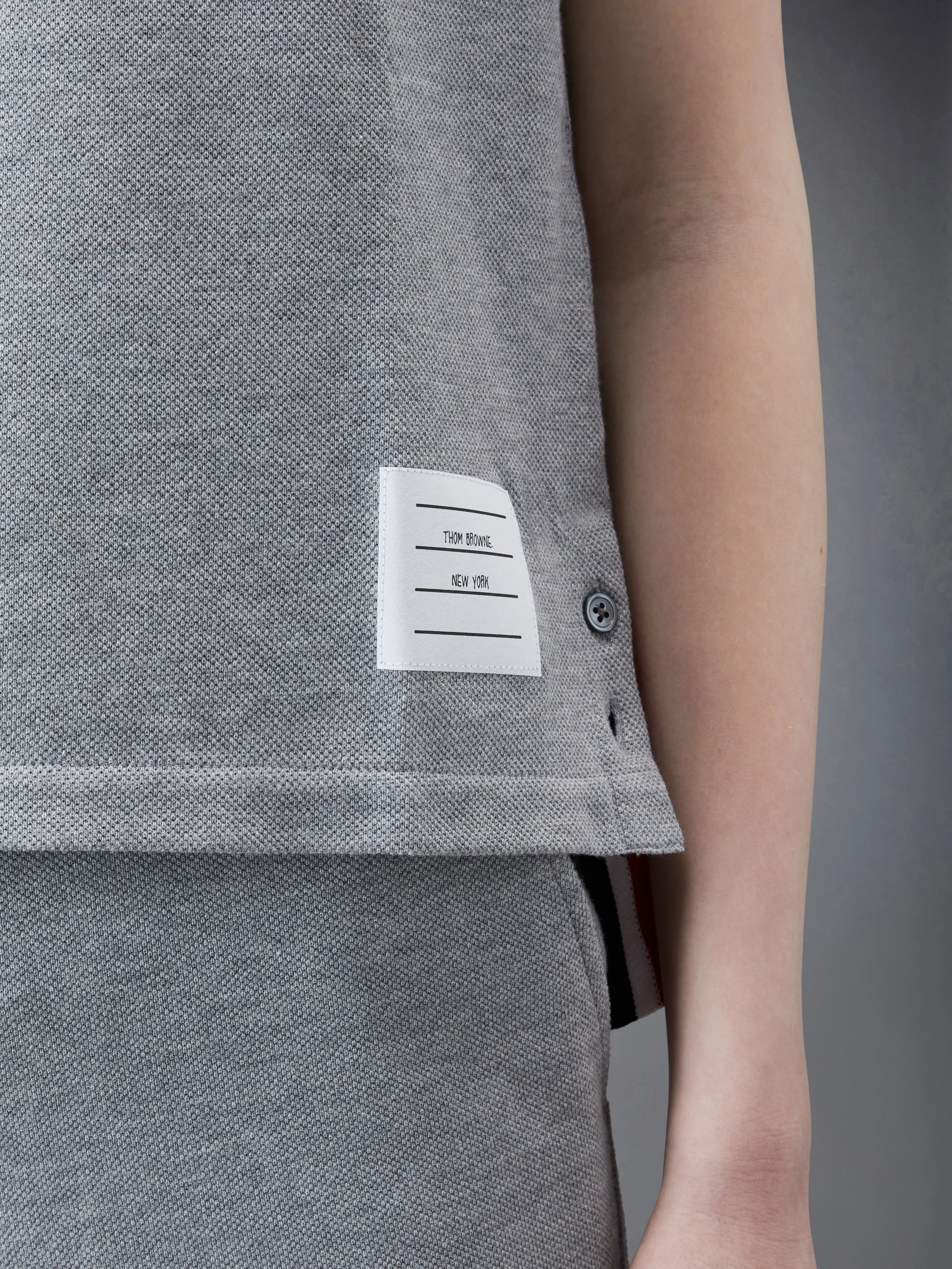 CLASSIC PIQUE STRIPE TEE sold by Thom Browne product image thumbnail 4