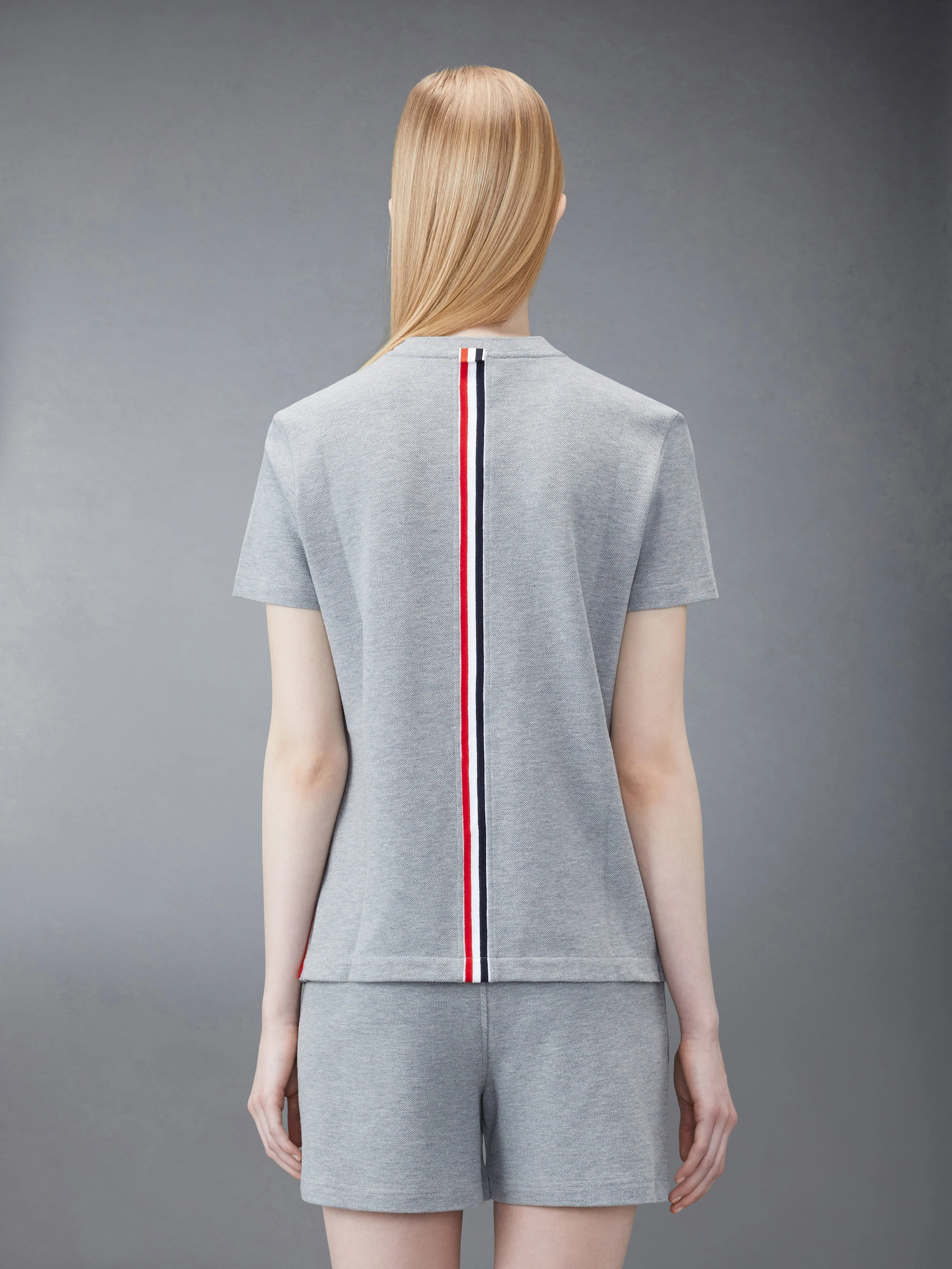 CLASSIC PIQUE STRIPE TEE sold by Thom Browne product image thumbnail 2