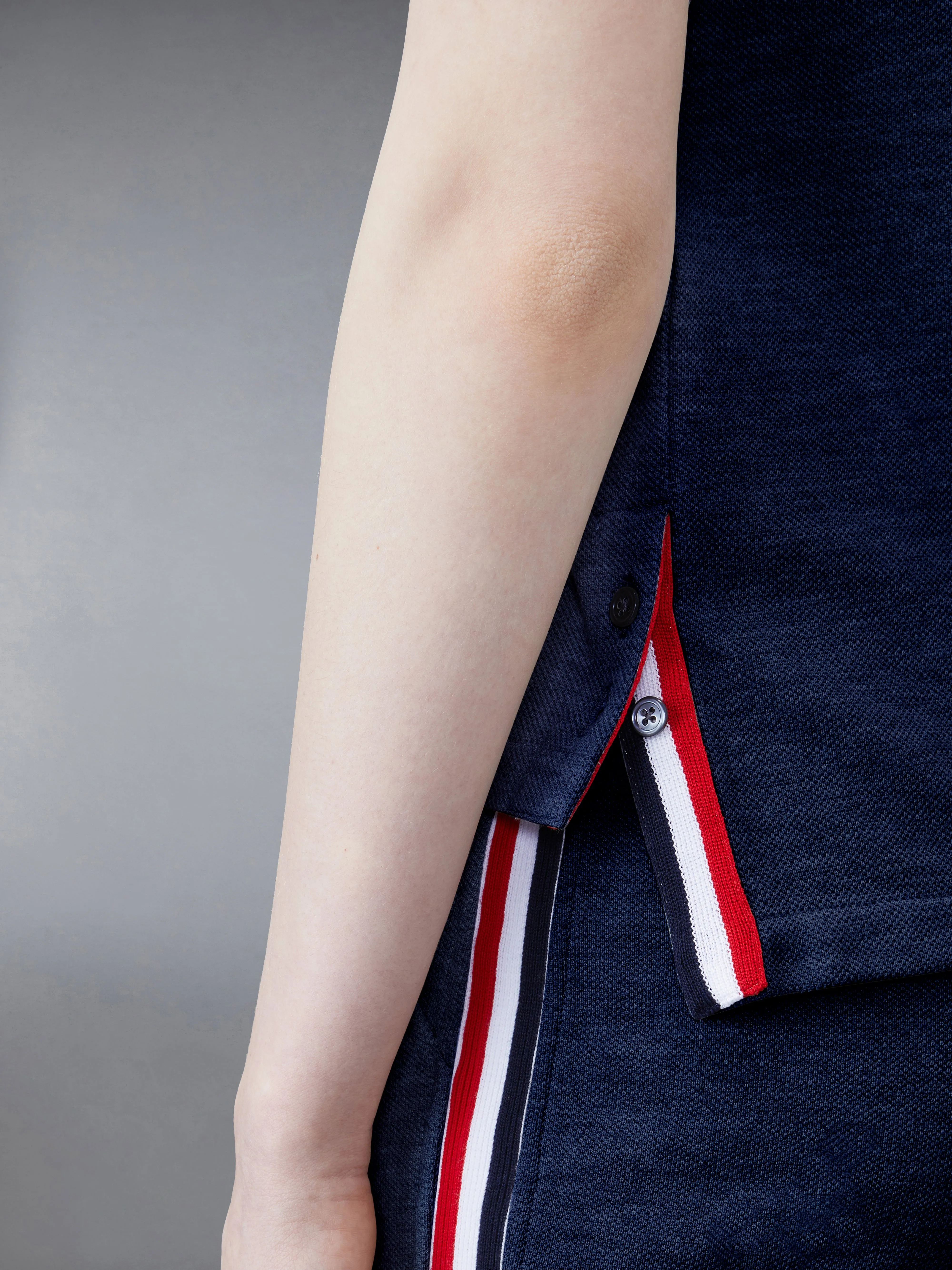 CLASSIC PIQUE STRIPE TEE sold by Thom Browne product image thumbnail 5