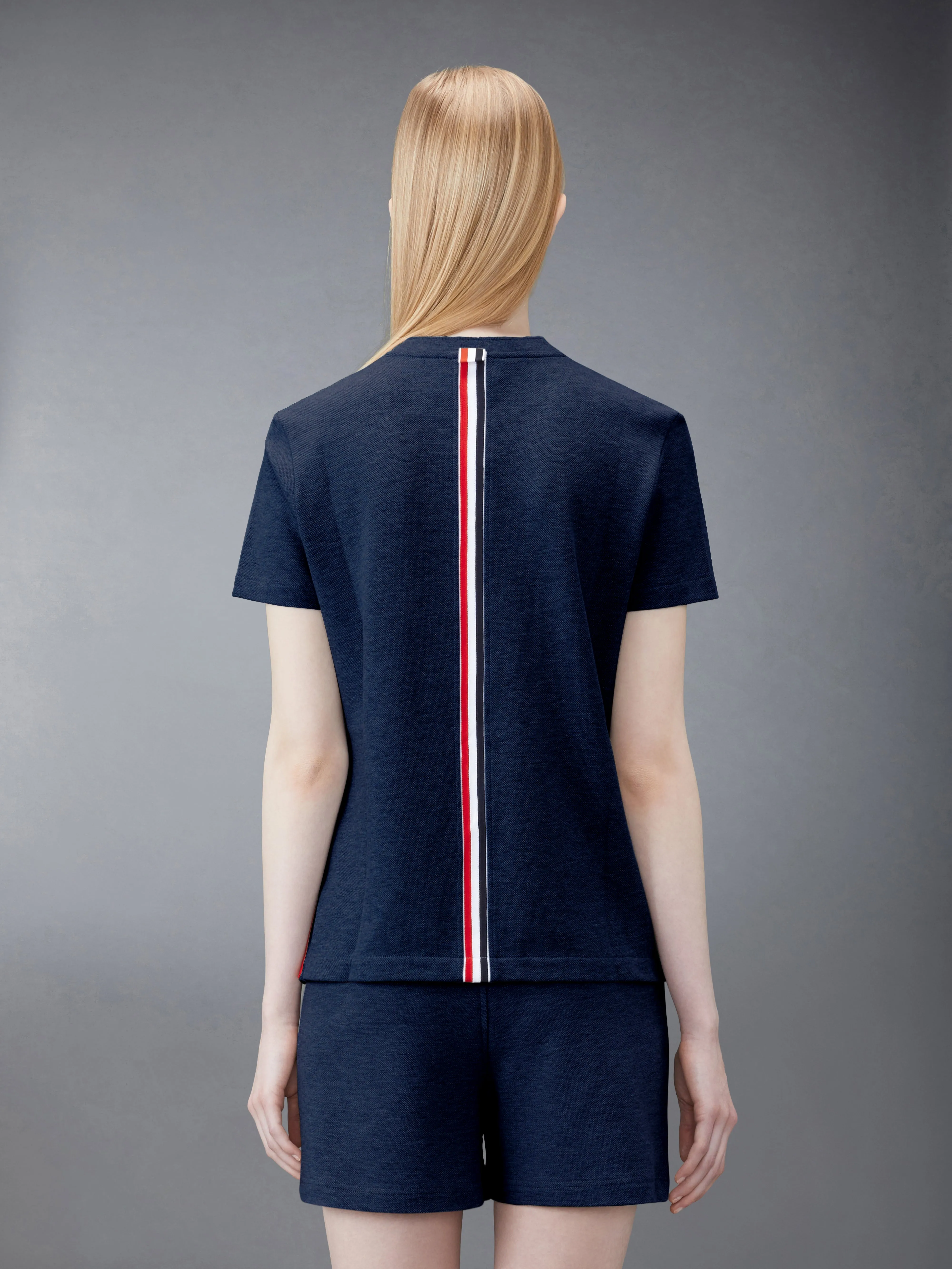 CLASSIC PIQUE STRIPE TEE sold by Thom Browne product image thumbnail 2