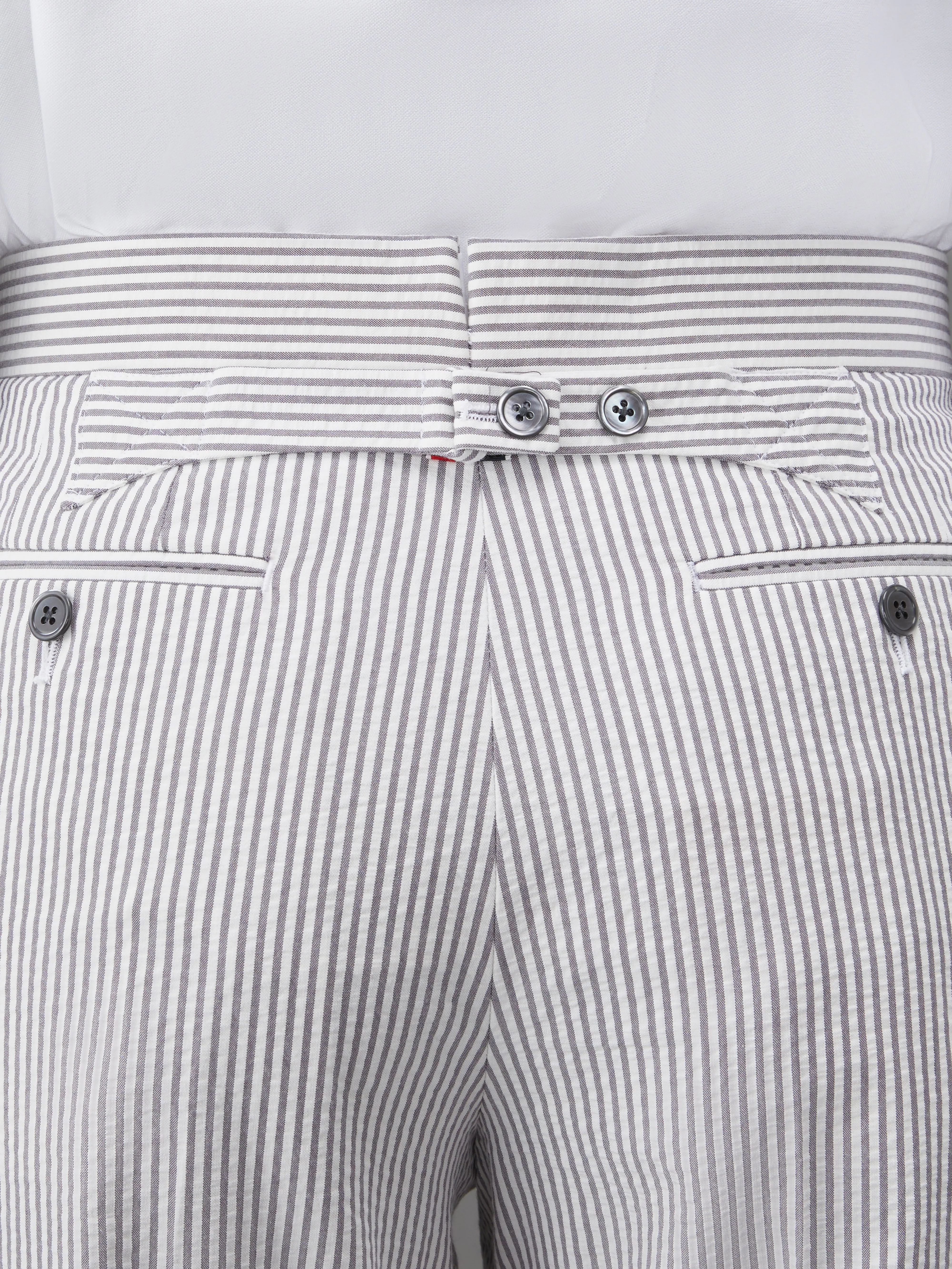 CLASSIC SEERSUCKER BACKSTRAP TROUSERS sold by Thom Browne product image thumbnail 4