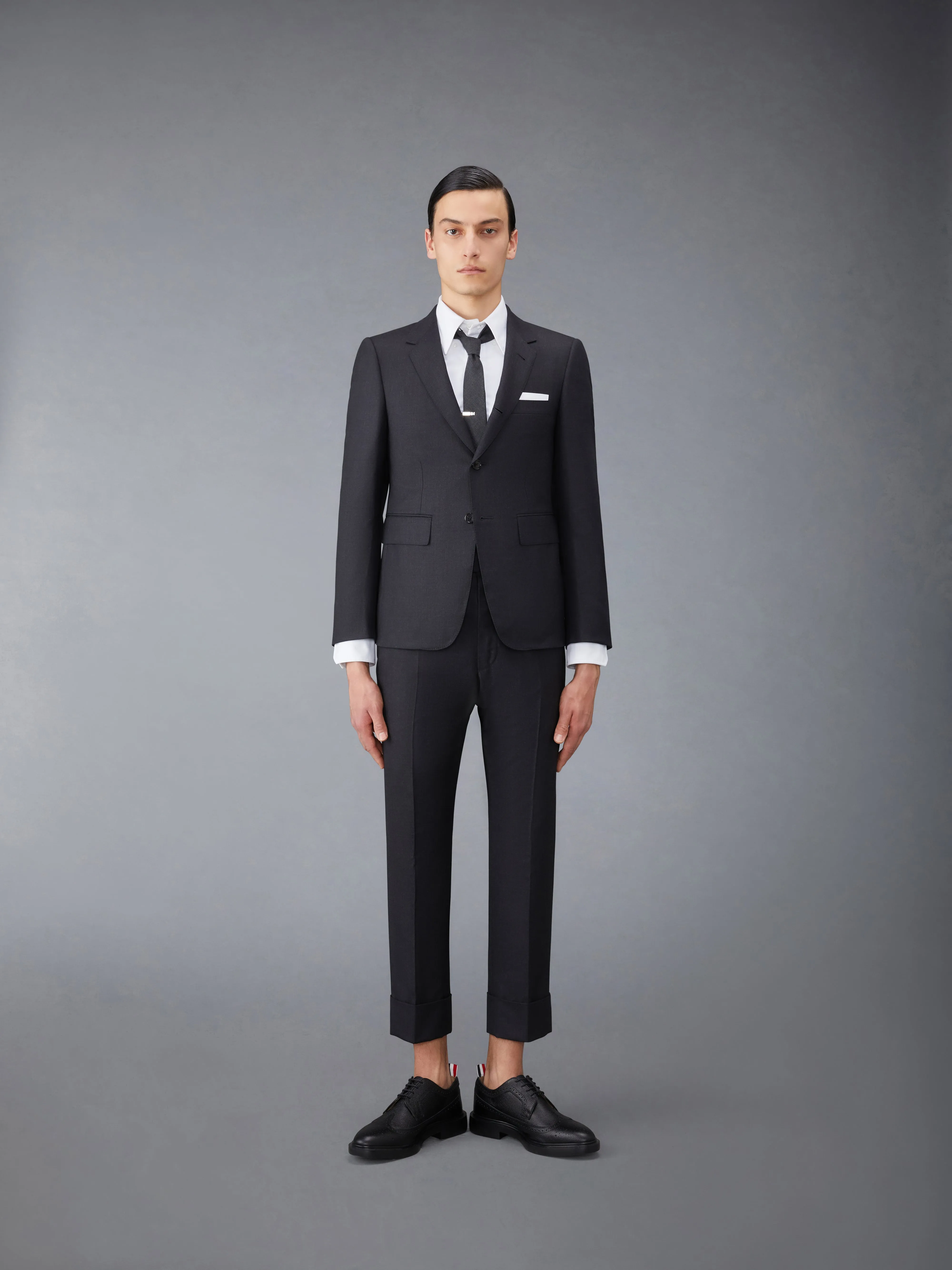 CLASSIC TWILL BACKSTRAP TROUSERS sold by Thom Browne product image thumbnail 3