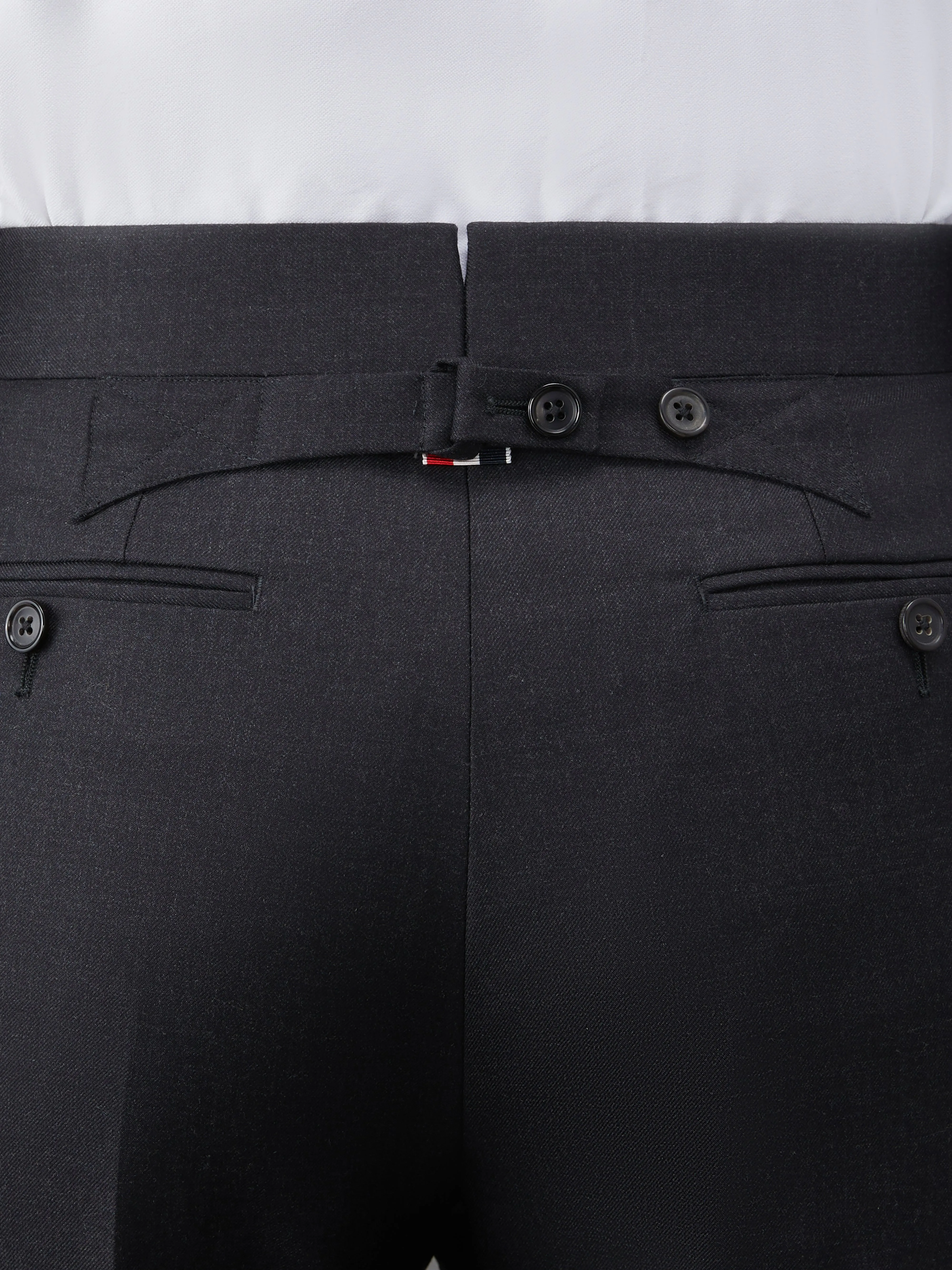 CLASSIC TWILL BACKSTRAP TROUSERS sold by Thom Browne product image thumbnail 4
