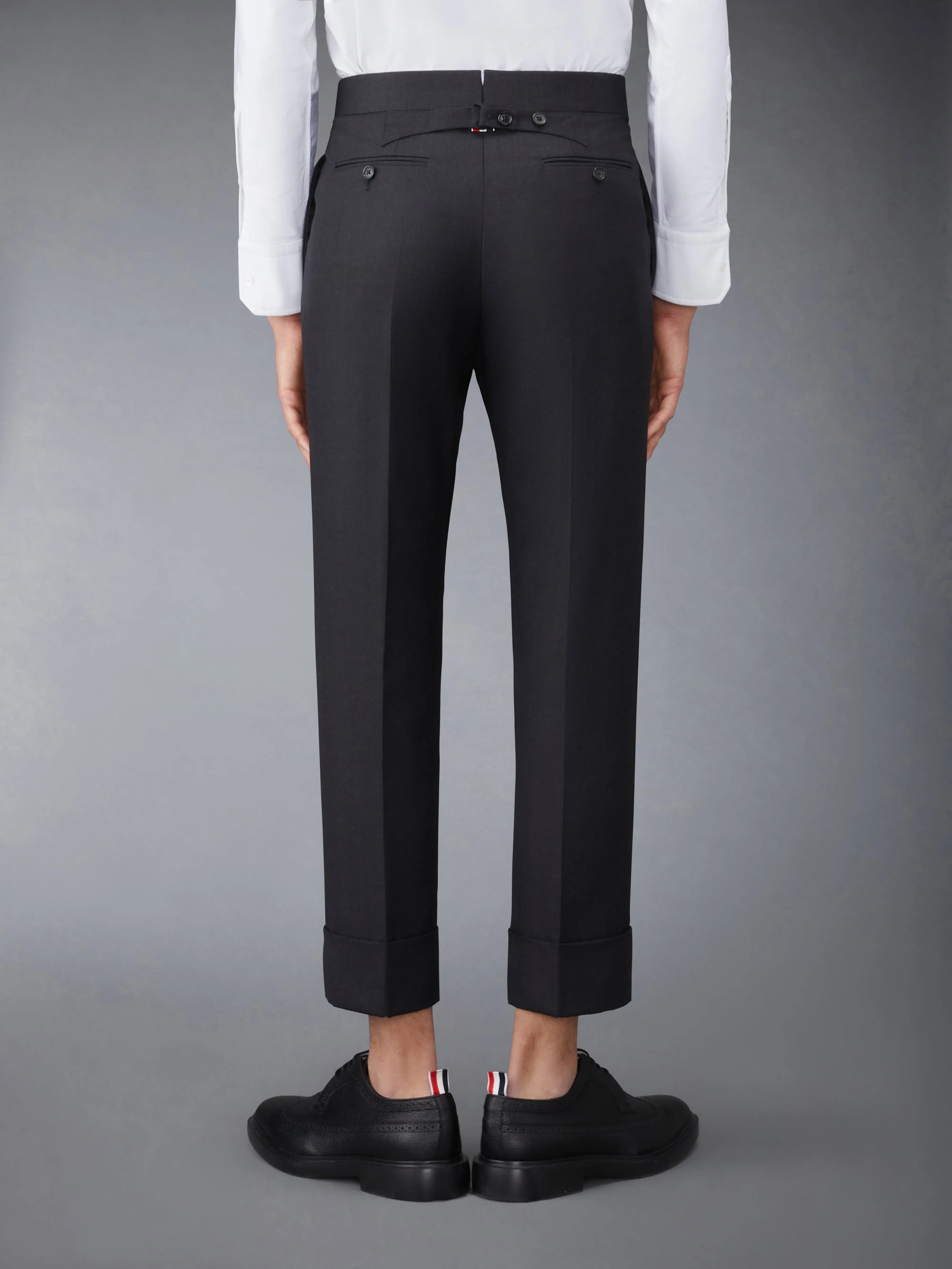 CLASSIC TWILL BACKSTRAP TROUSERS sold by Thom Browne product image thumbnail 2