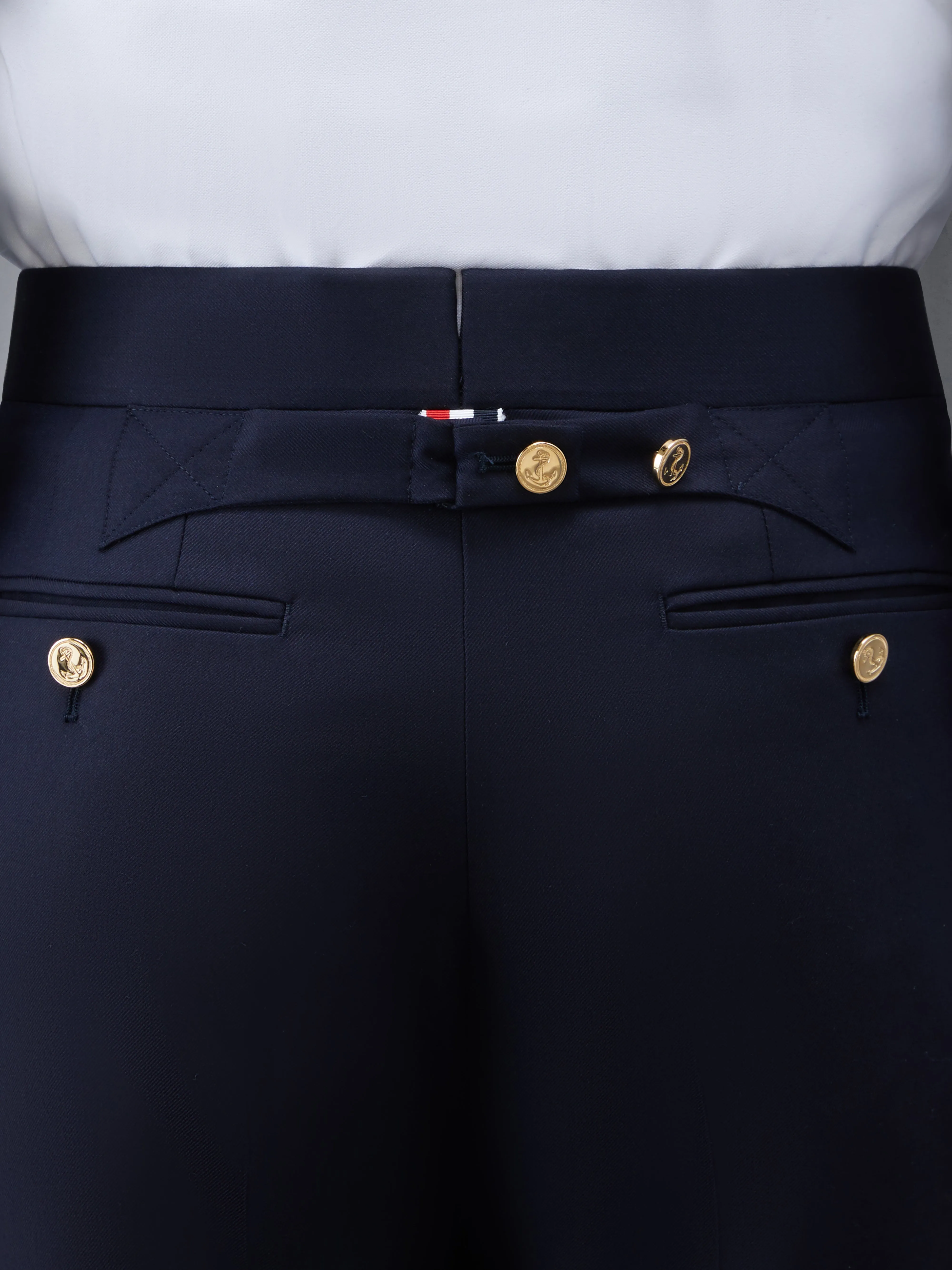 CLASSIC TWILL BACKSTRAP TROUSERS sold by Thom Browne product image thumbnail 4