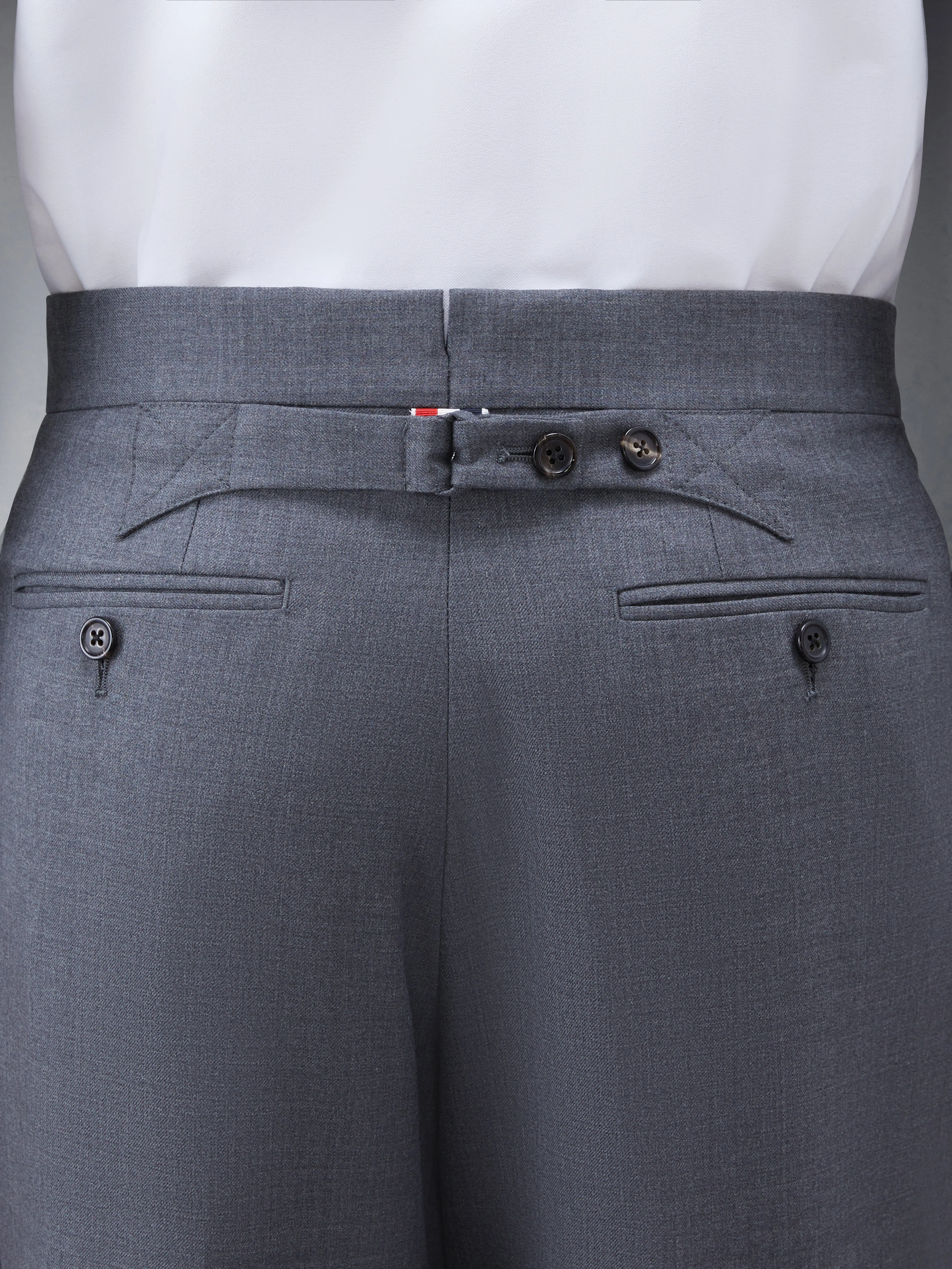 CLASSIC TWILL BACKSTRAP TROUSERS sold by Thom Browne product image thumbnail 4