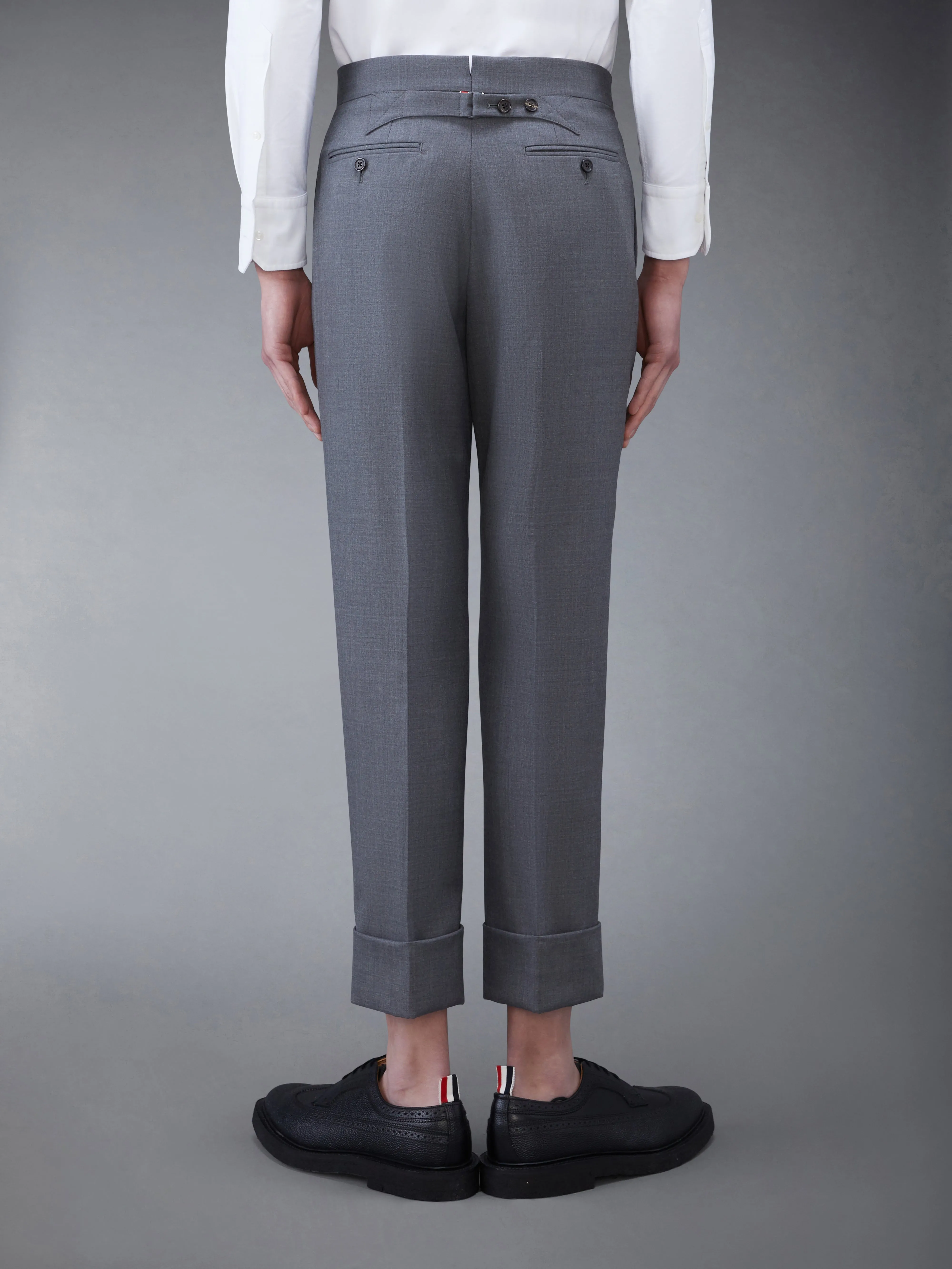 CLASSIC TWILL BACKSTRAP TROUSERS sold by Thom Browne product image thumbnail 2