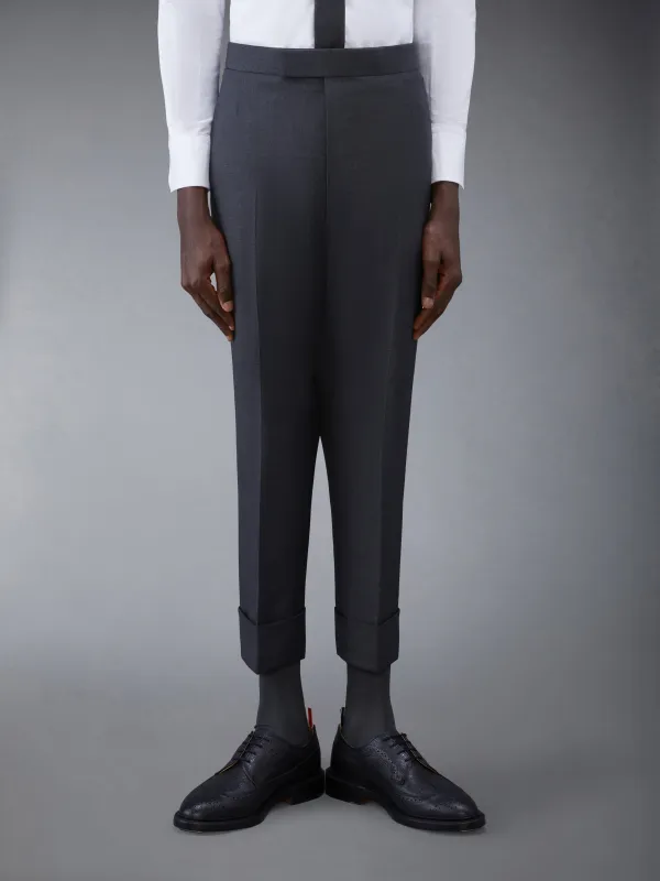 CLASSIC TWILL BACKSTRAP TROUSERS sold by Thom Browne