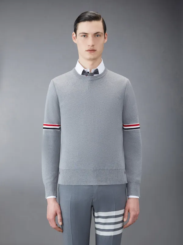 COTTON MILANO STITCH STRIPE PULLOVER sold by Thom Browne