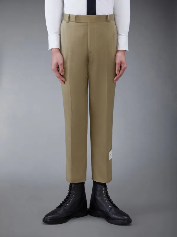 COTTON TWILL CHINO TROUSERS sold by Thom Browne