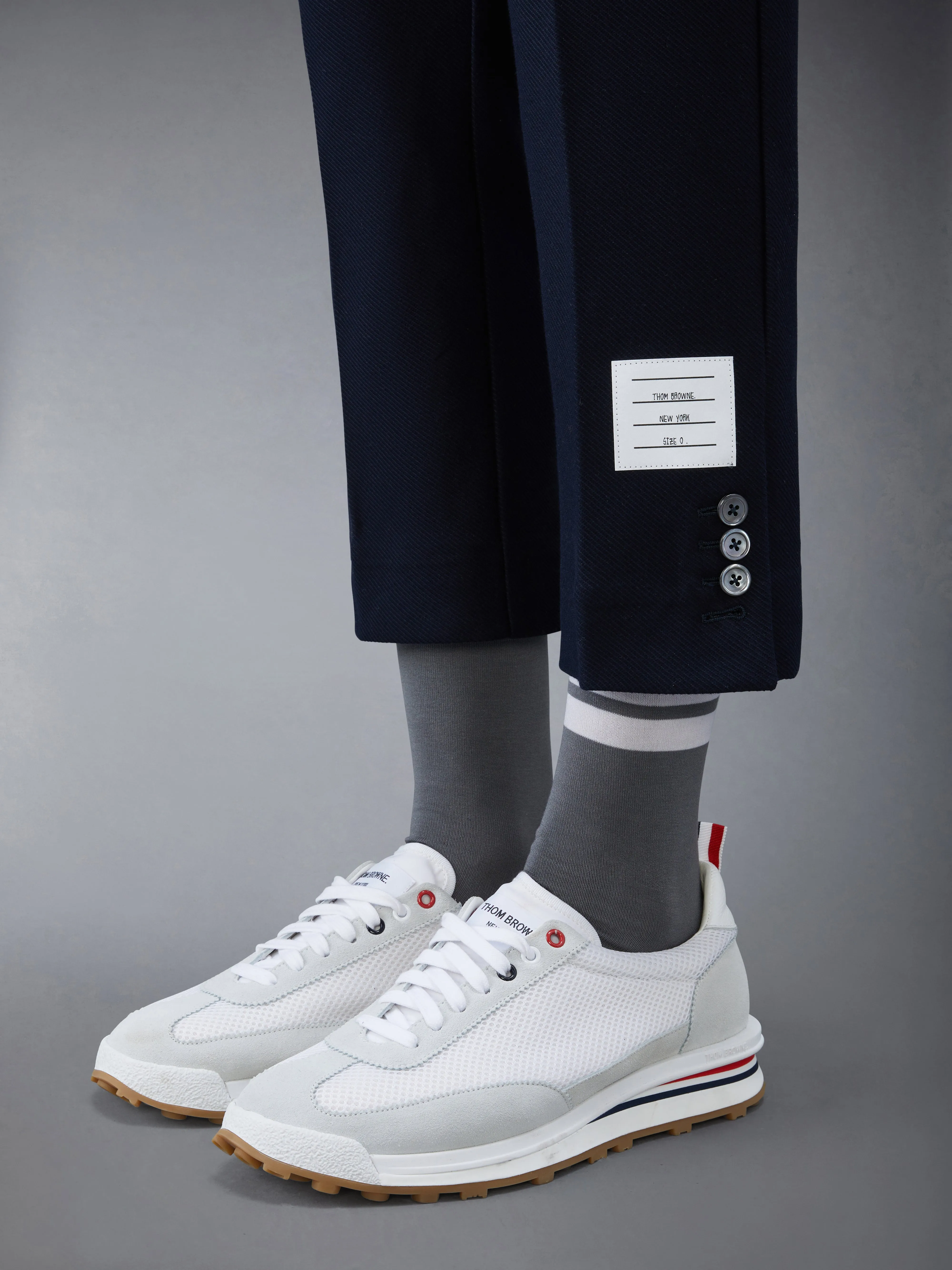 DOUBLE FACE TECH TWILL SLIM TROUSERS sold by Thom Browne product image thumbnail 5