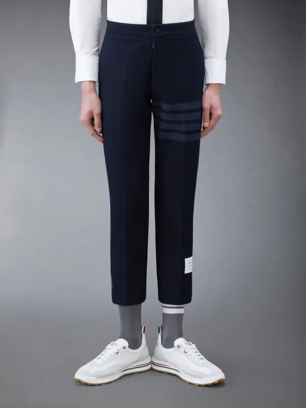 DOUBLE FACE TECH TWILL SLIM TROUSERS sold by Thom Browne