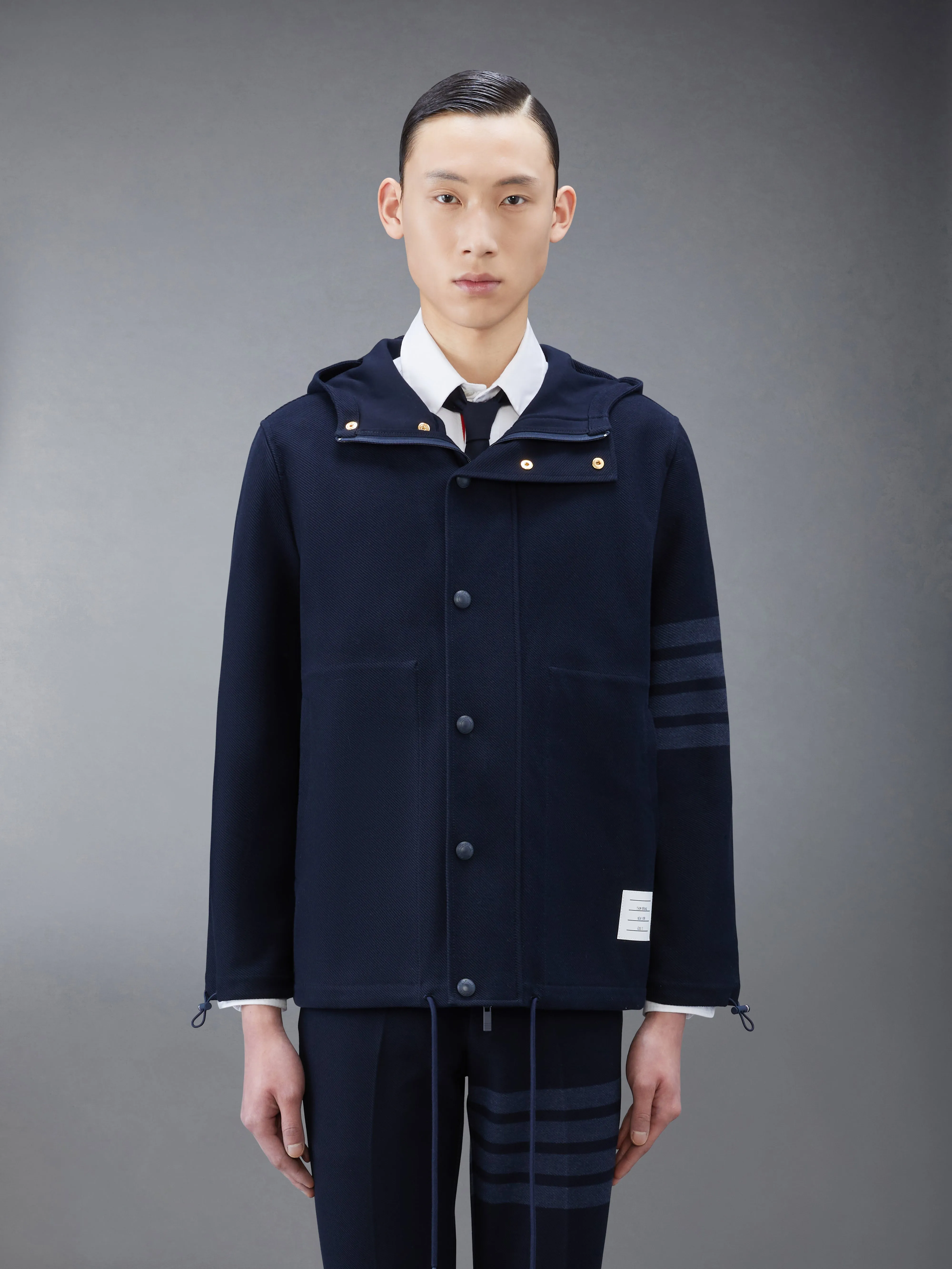 DOUBLE FACE TECH TWILL SPORT COAT sold by Thom Browne