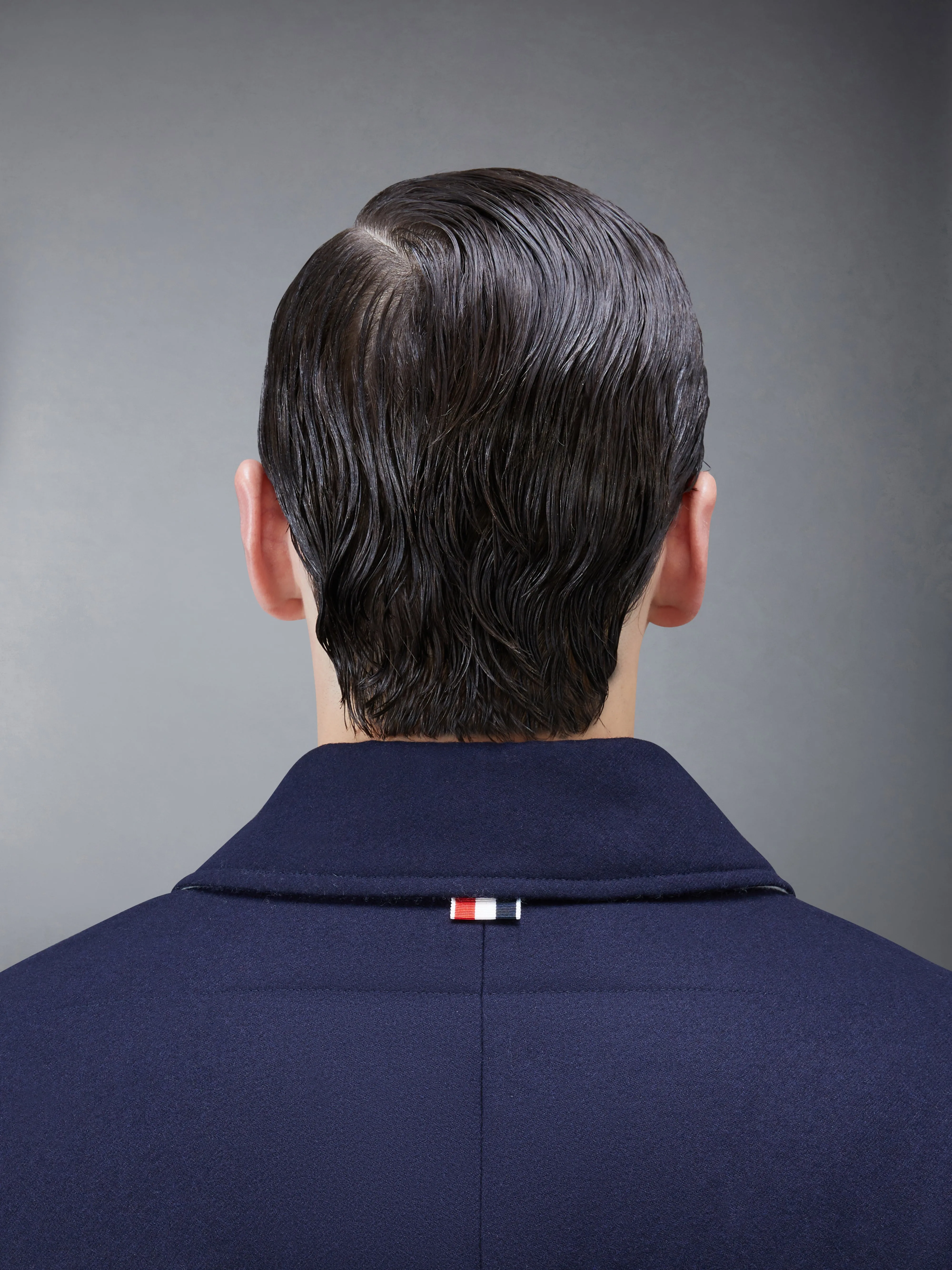 FLANNEL DOWN FILL 4-BAR CLASSIC BAL COLLAR OVERCOAT sold by Thom Browne product image thumbnail 5