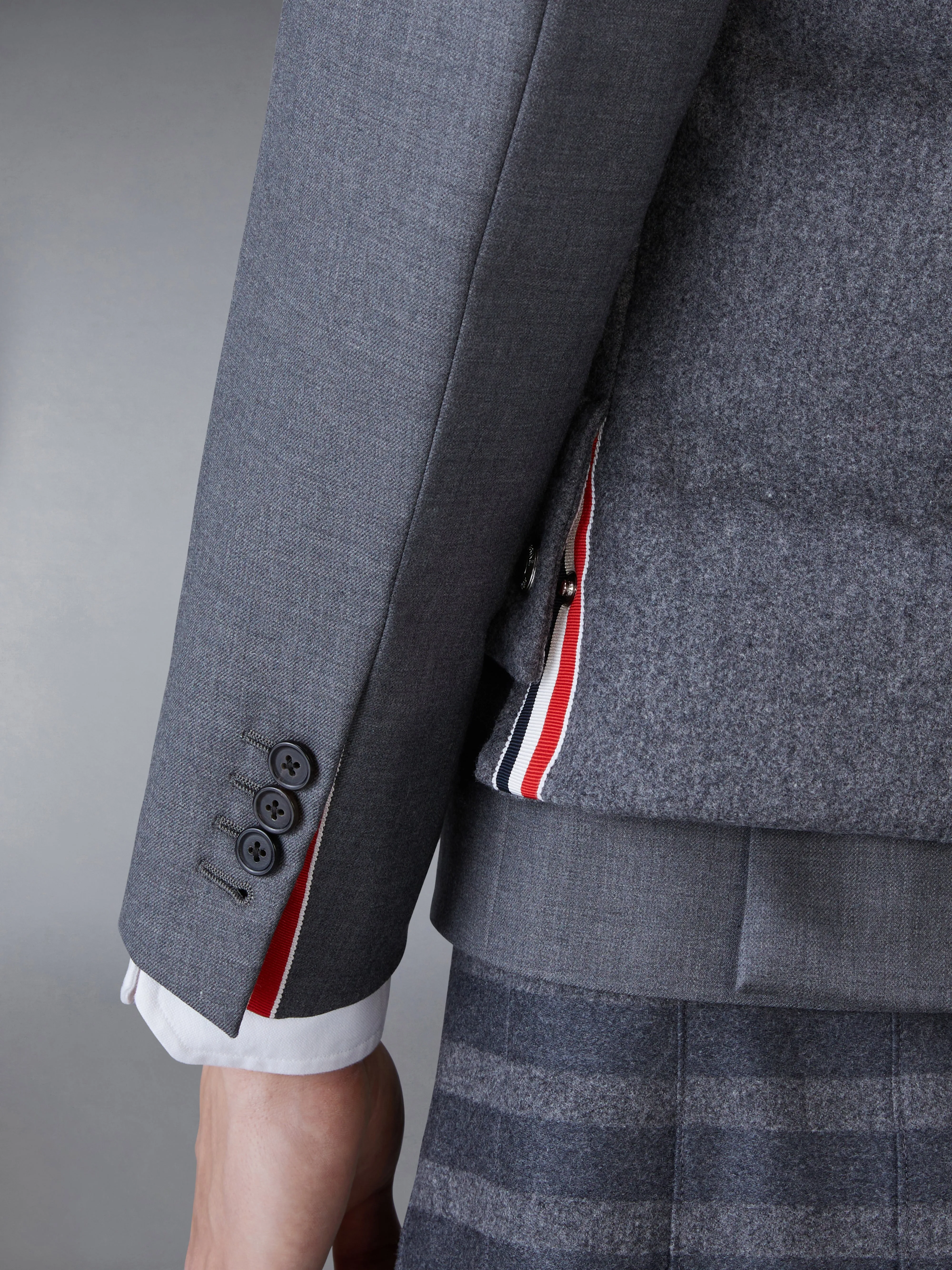 FLANNEL DOWN FILL 4-BAR VEST sold by Thom Browne product image thumbnail 5