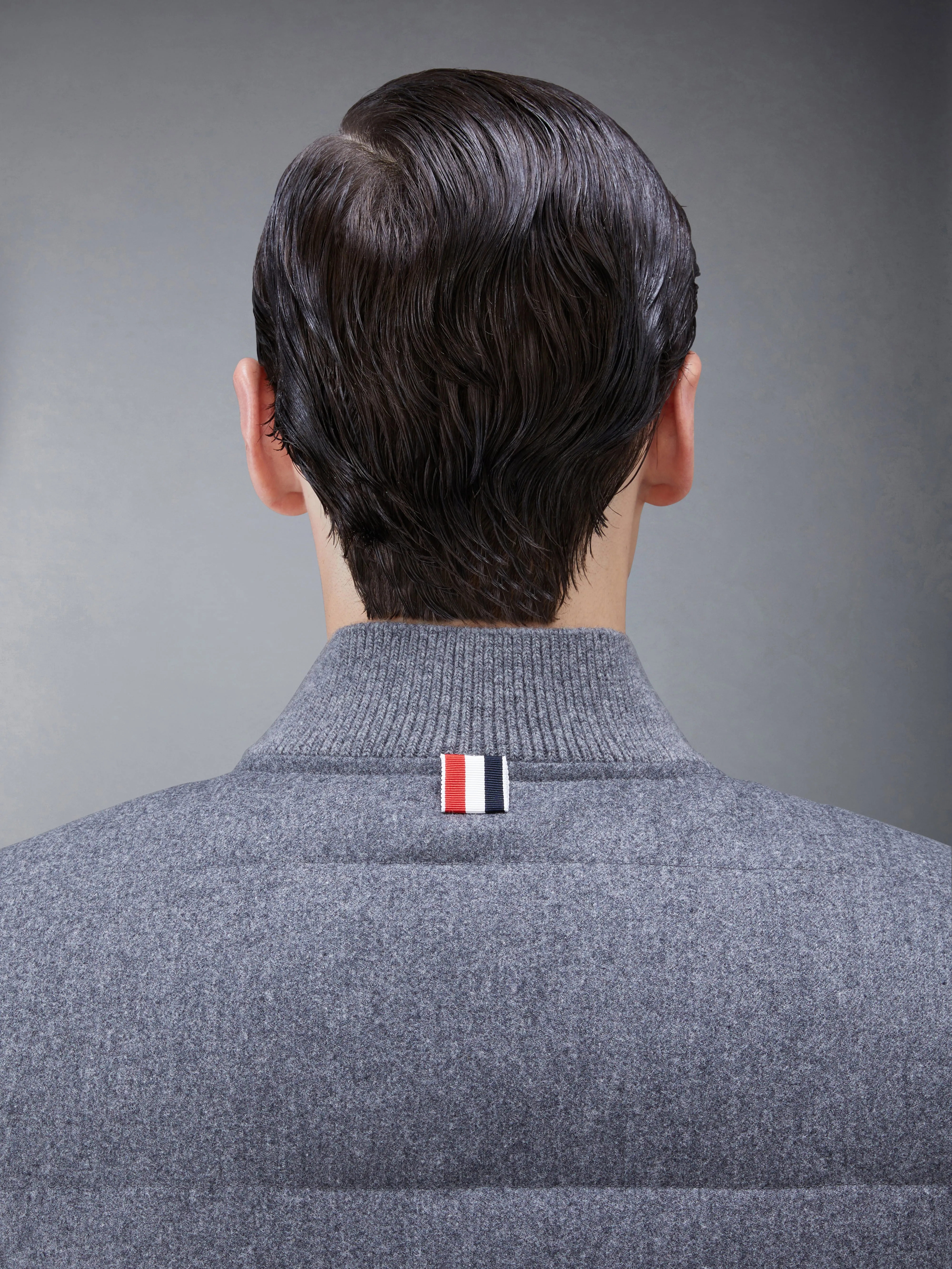 FLANNEL DOWN FILL 4-BAR VEST sold by Thom Browne product image thumbnail 4