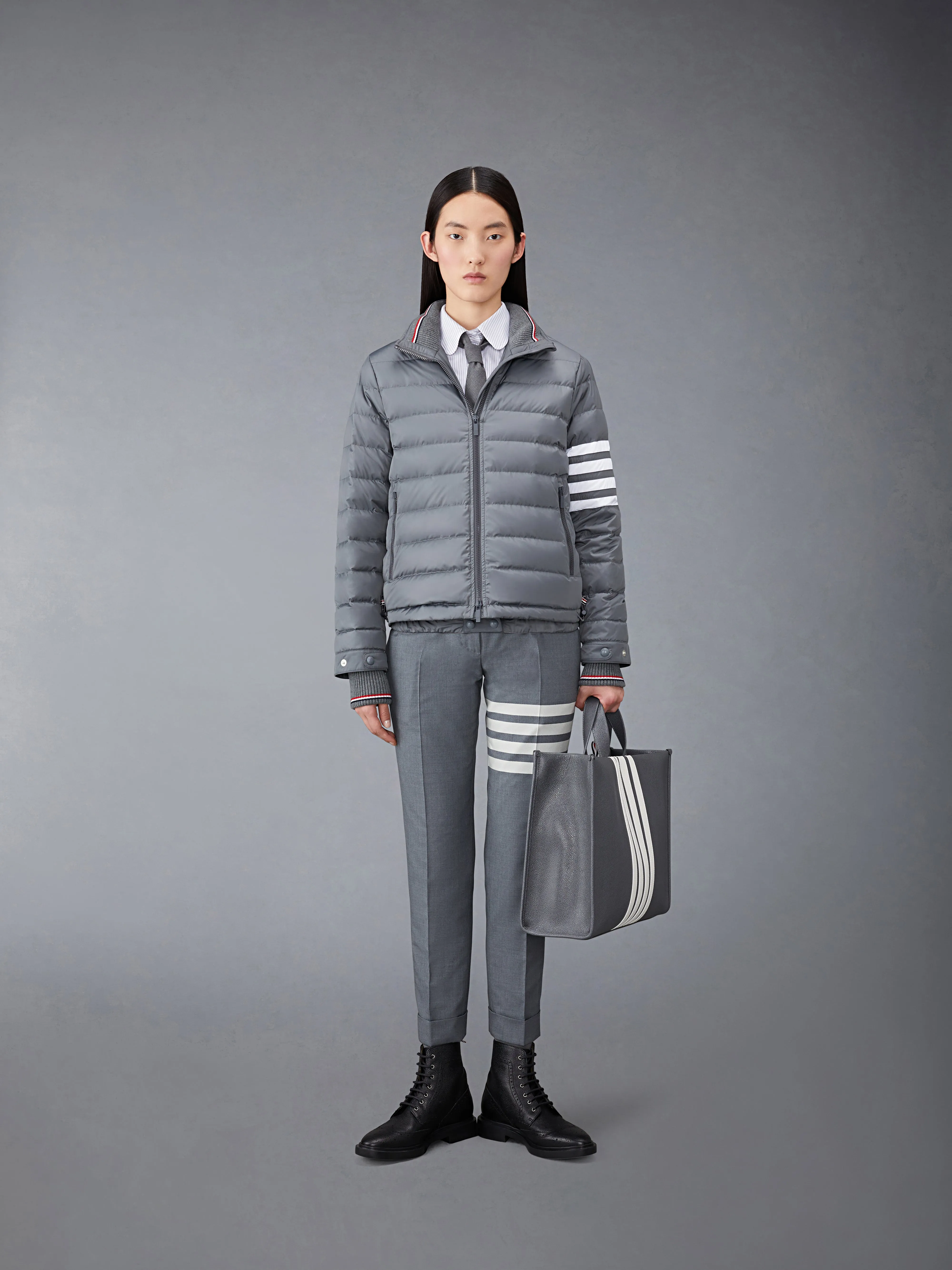 POLY TWILL DOWN FILL 4-BAR SKI JACKET sold by Thom Browne product image thumbnail 3