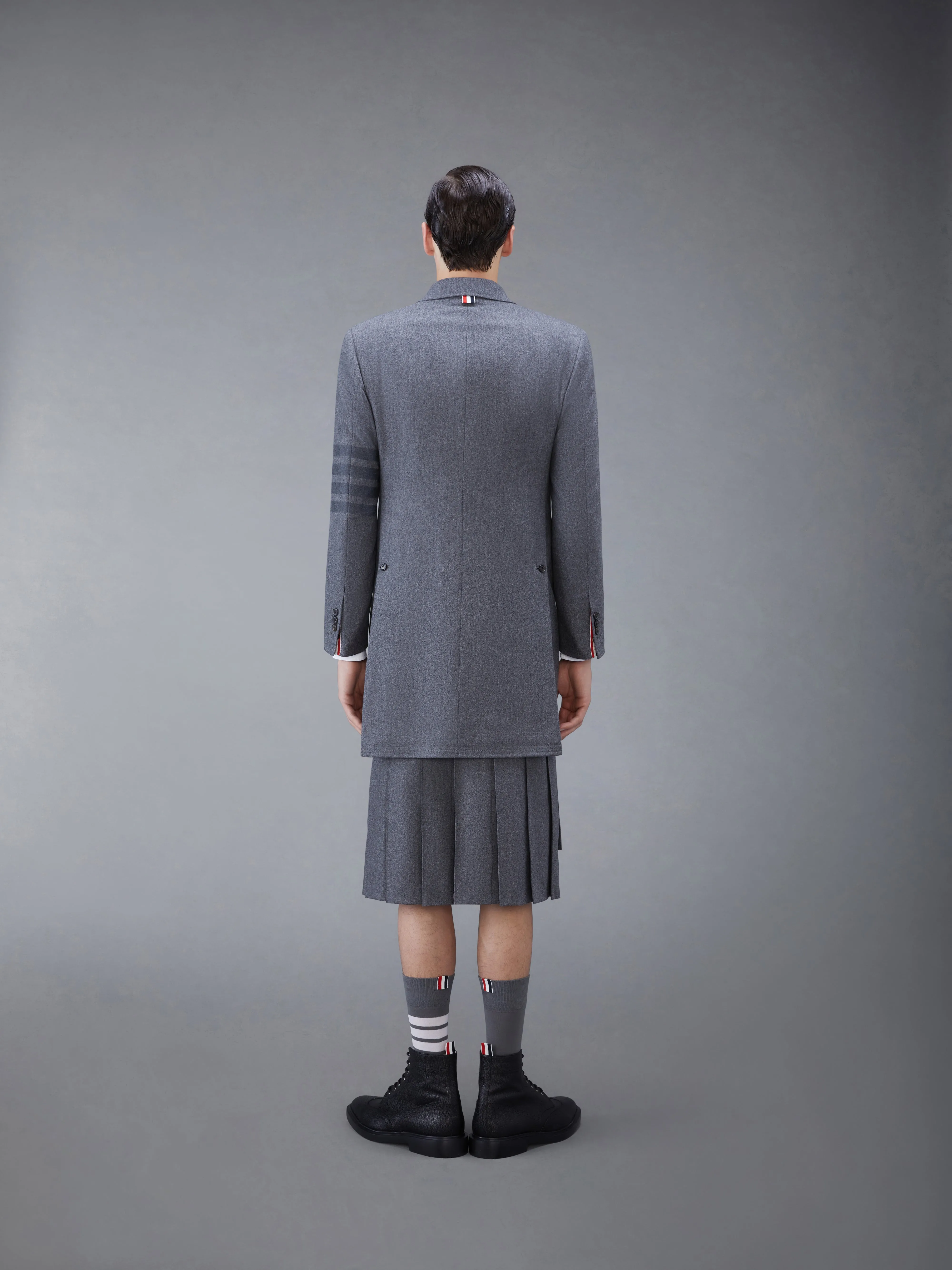 FLANNEL 4-BAR CLASSIC CHESTERFIELD OVERCOAT sold by Thom Browne product image thumbnail 2