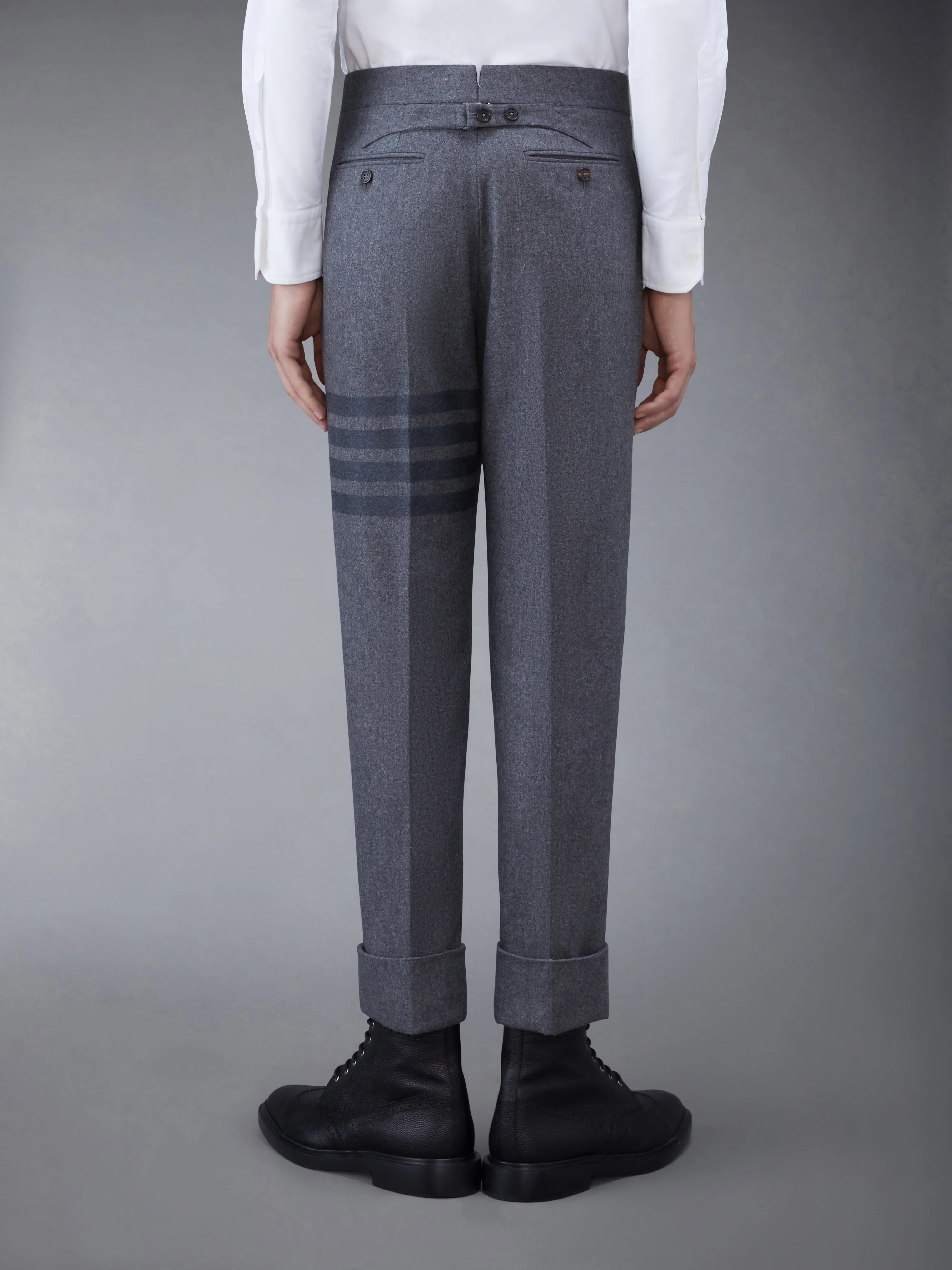 FLANNEL 4-BAR CLASSIC TROUSERS sold by Thom Browne product image thumbnail 2