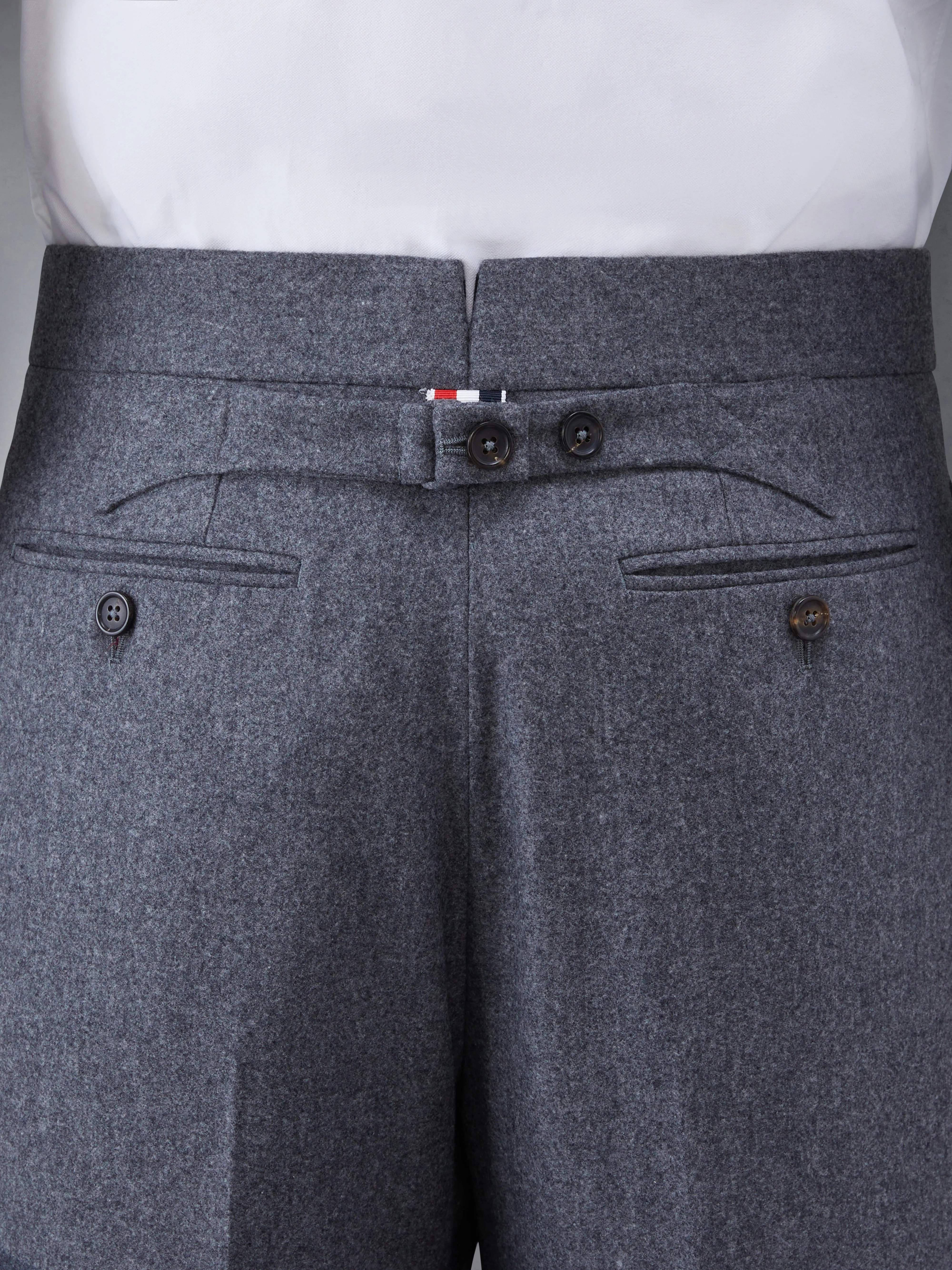 FLANNEL 4-BAR CLASSIC TROUSERS sold by Thom Browne product image thumbnail 4