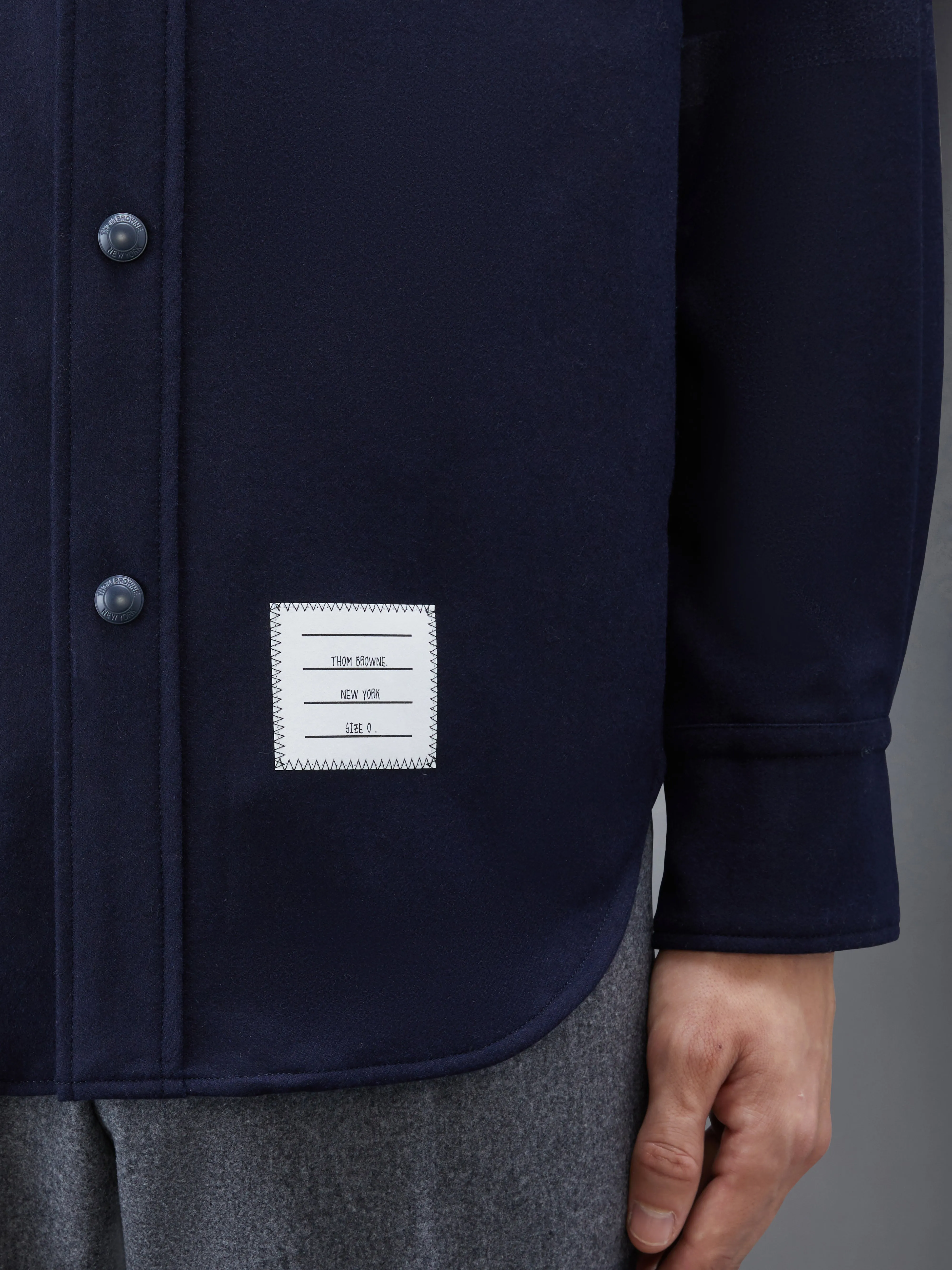 FLANNEL 4-BAR SHIRT JACKET sold by Thom Browne product image thumbnail 5