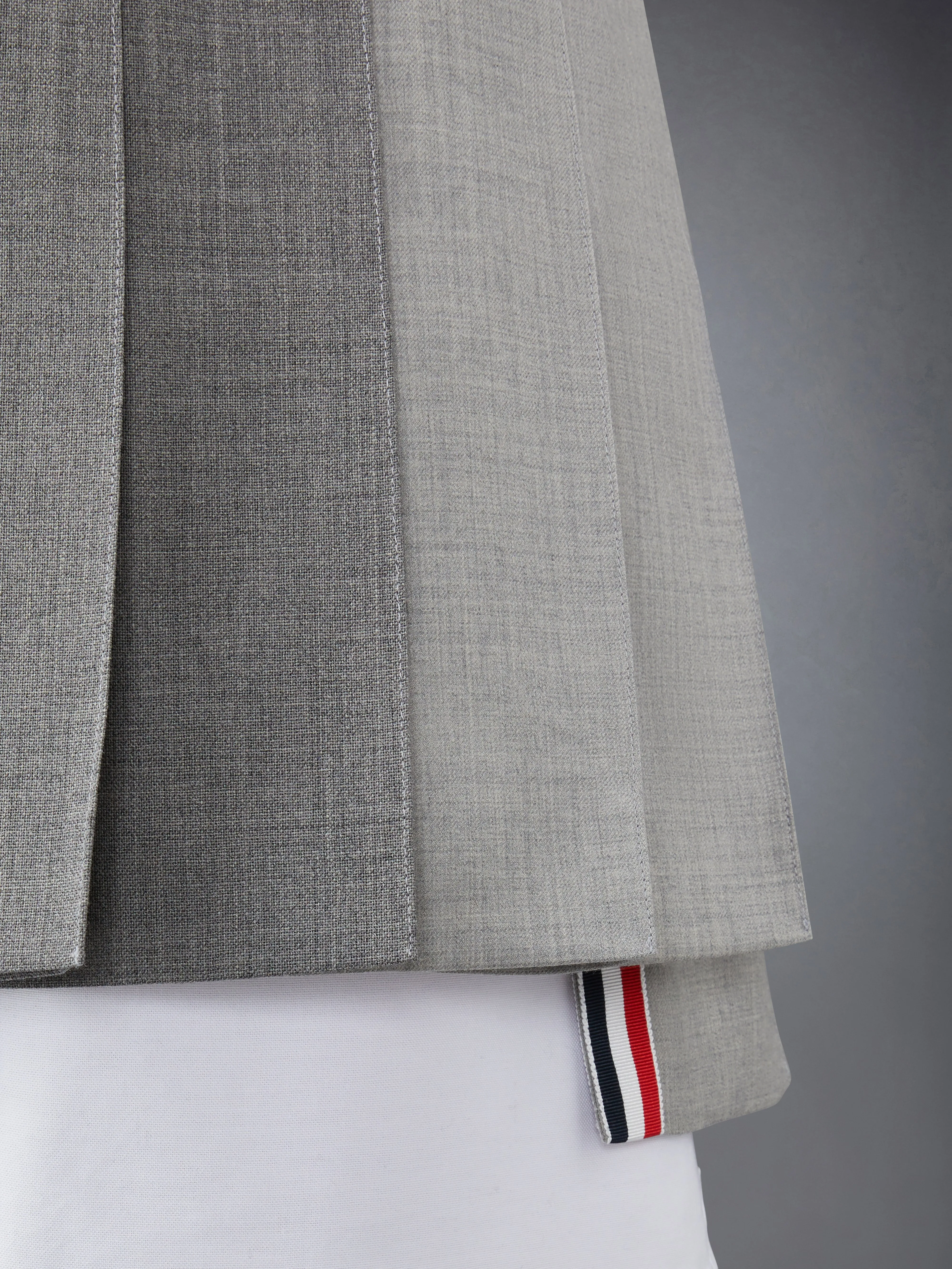 FUNMIX WOOL FRESCO CLASSIC MINI PLEATED SKIRT sold by Thom Browne product image thumbnail 5