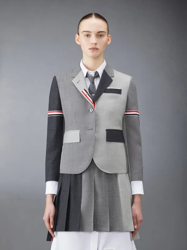 FUNMIX WOOL FRESCO HIGH ARMHOLE SPORT COAT sold by Thom Browne