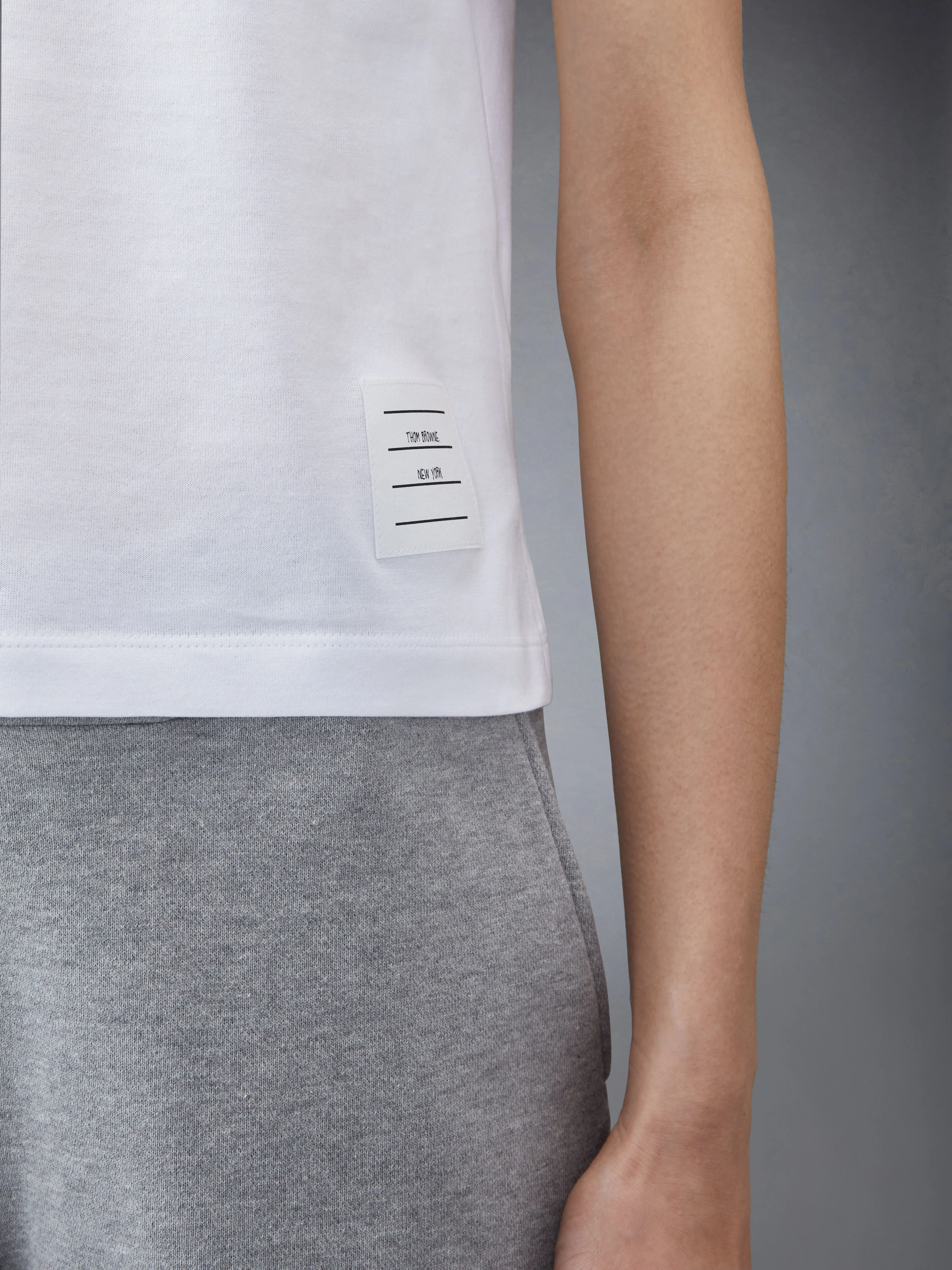 JERSEY RELAXED SIDE SLIT TEE sold by Thom Browne product image thumbnail 4