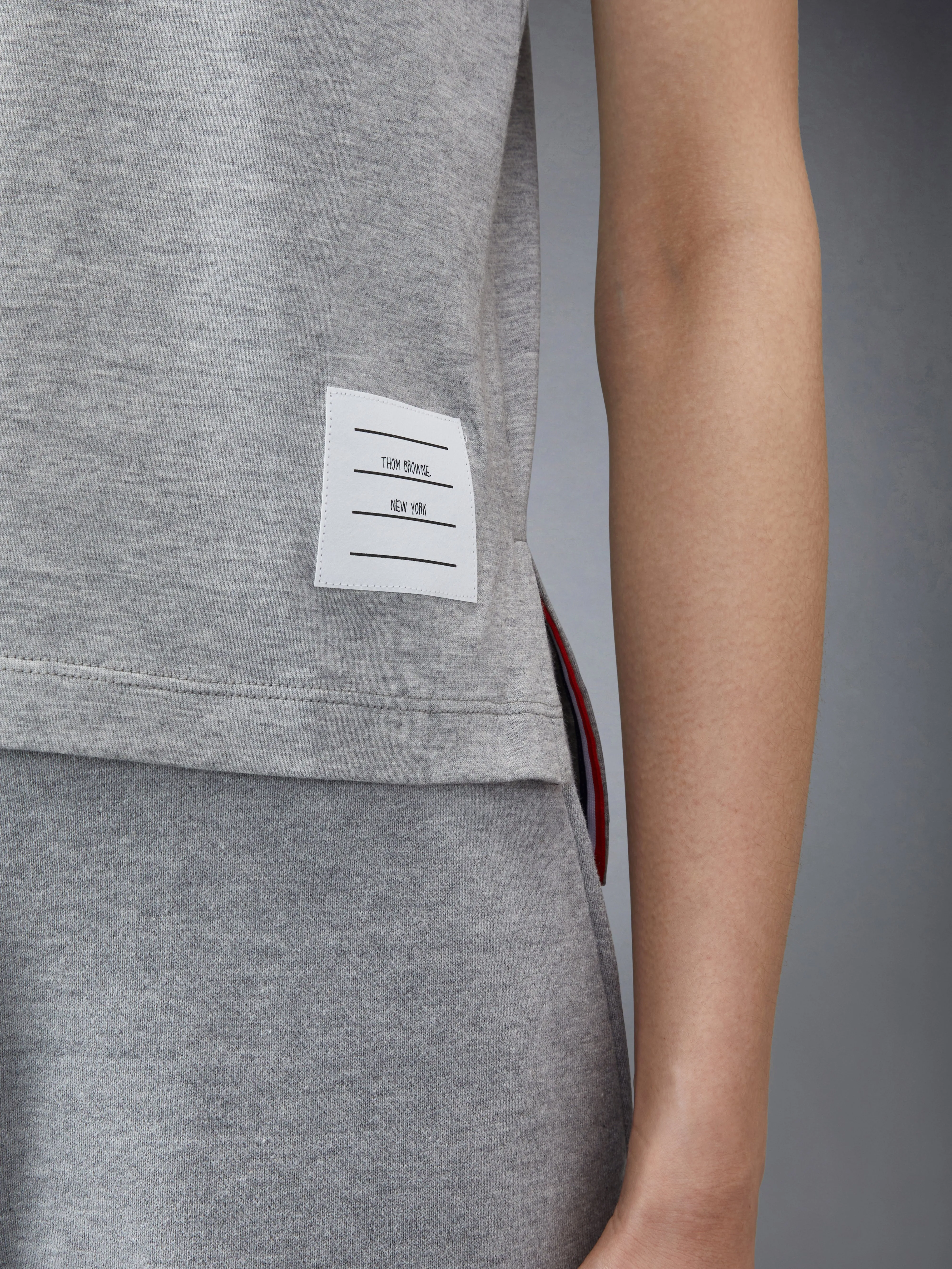 JERSEY RELAXED SIDE SLIT TEE sold by Thom Browne product image thumbnail 5