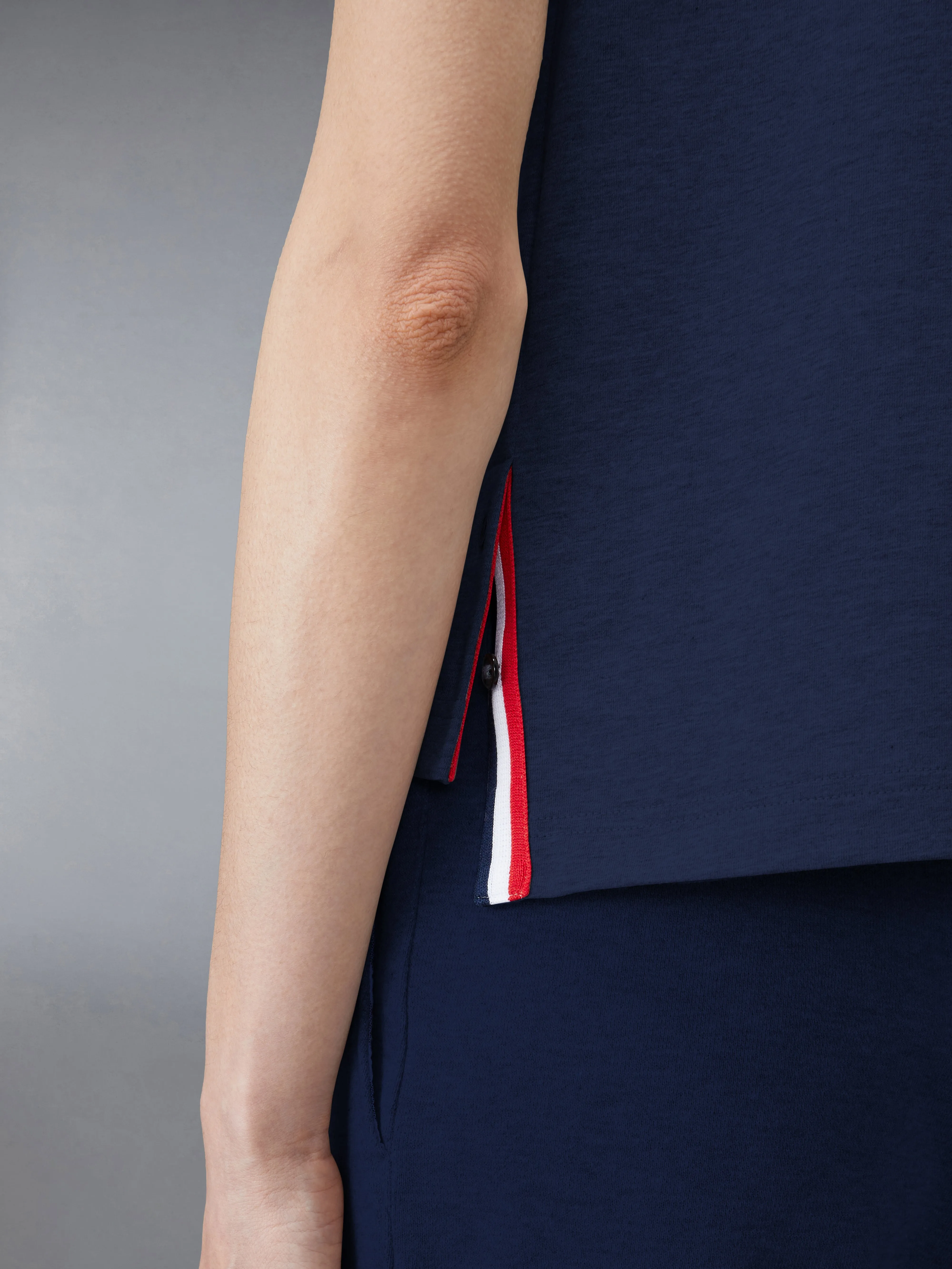 MEDIUM WEIGHT JERSEY RINGER TEE sold by Thom Browne product image thumbnail 4