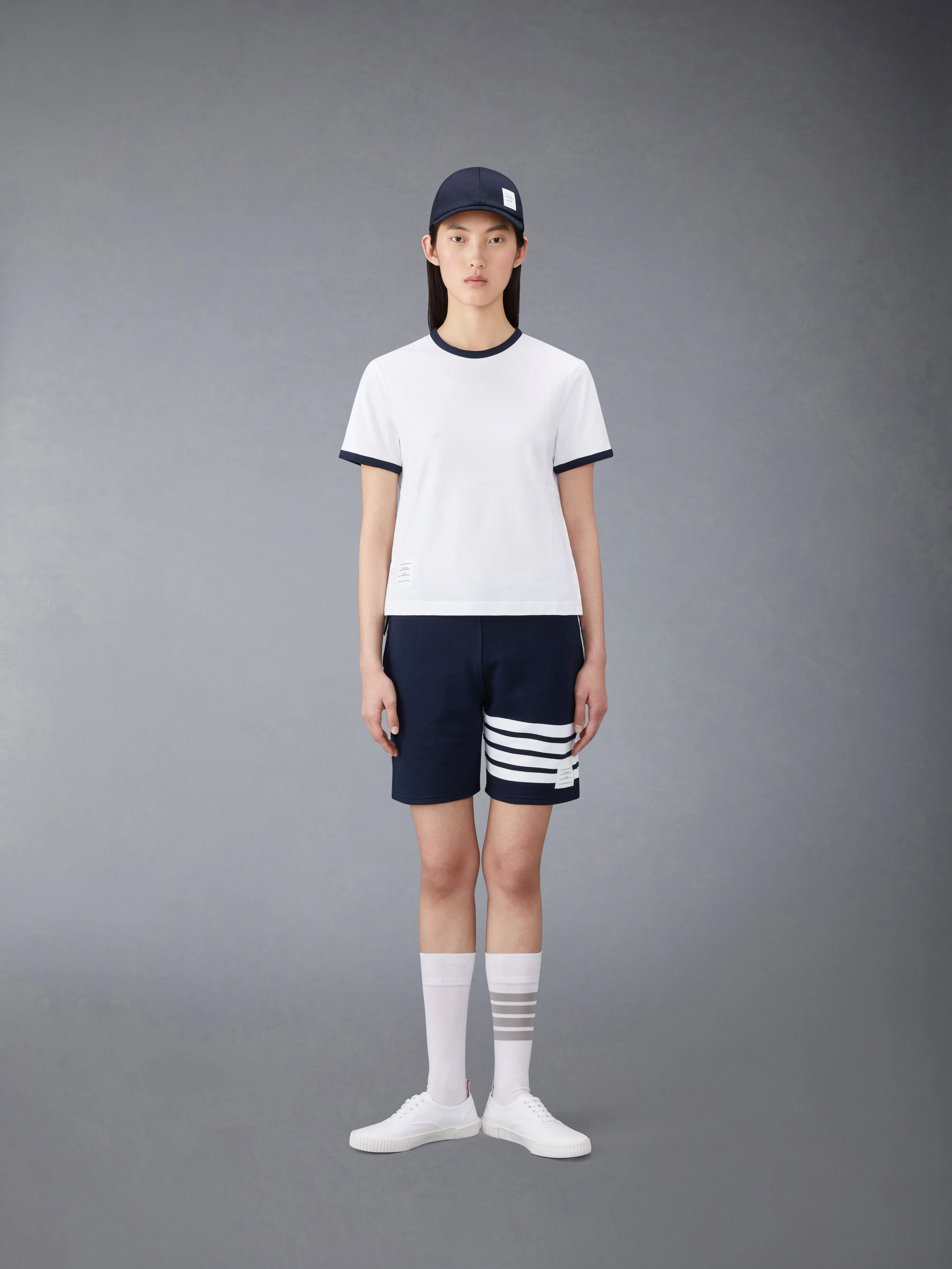 MEDIUM WEIGHT JERSEY RINGER TEE sold by Thom Browne product image thumbnail 3