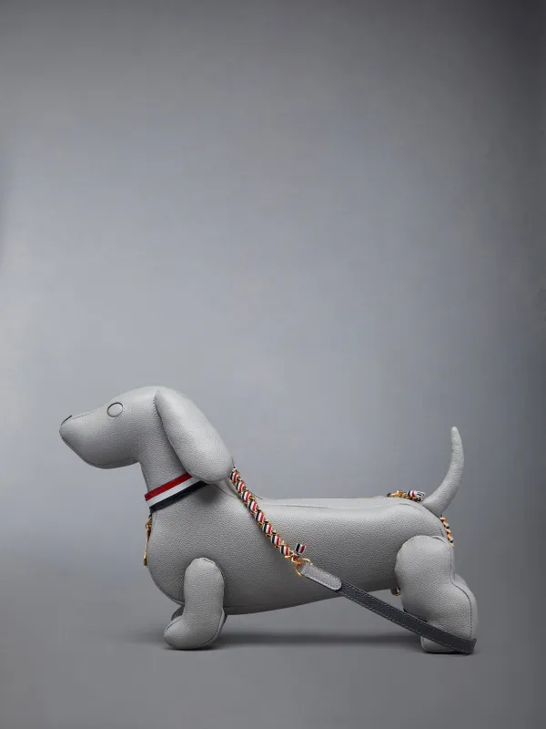 MINI HECTOR CHAIN BAG IN PEBBLE GRAIN sold by Thom Browne