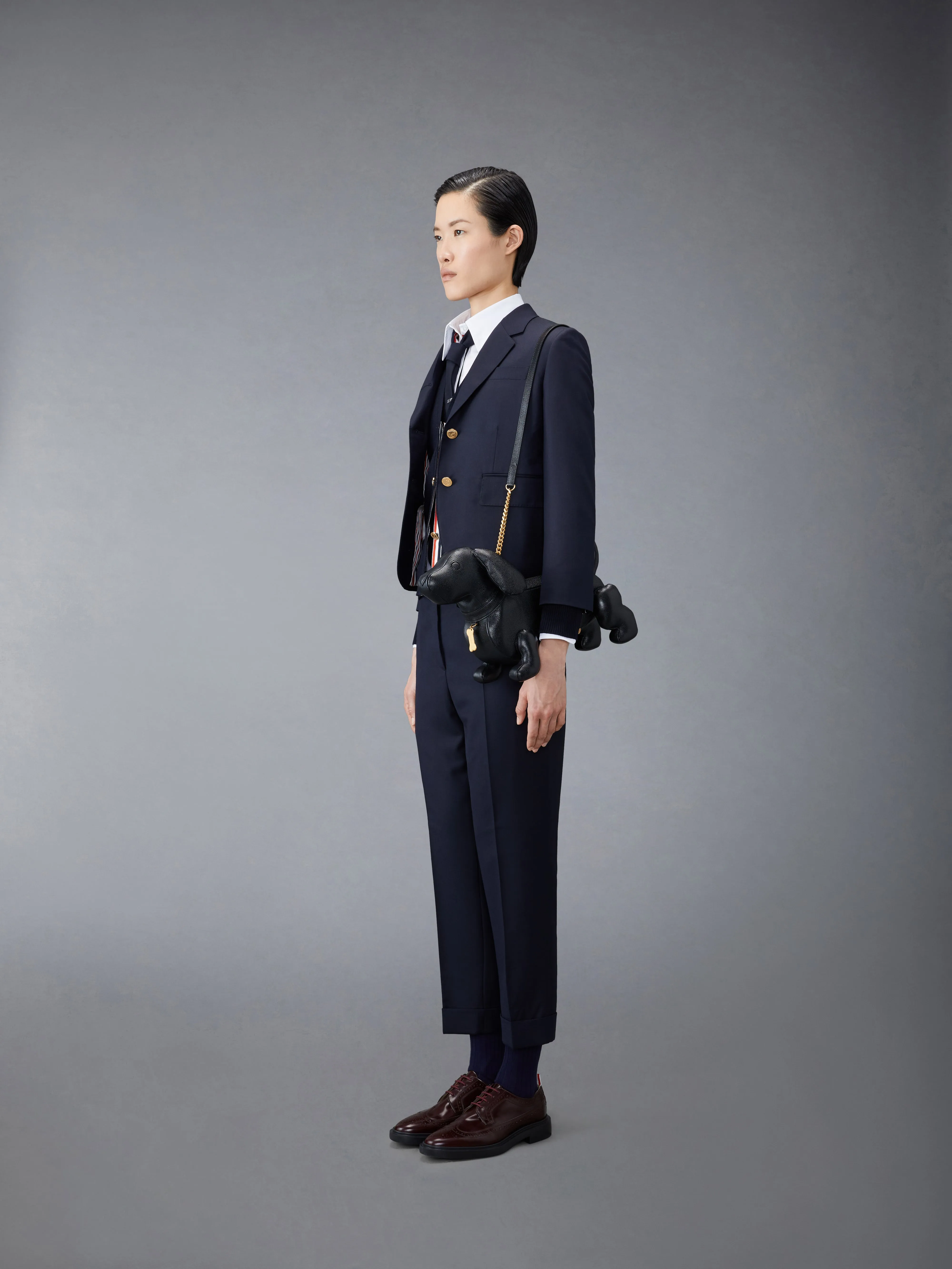 MINI HECTOR CHAIN BAG IN PEBBLE GRAIN sold by Thom Browne product image thumbnail 4