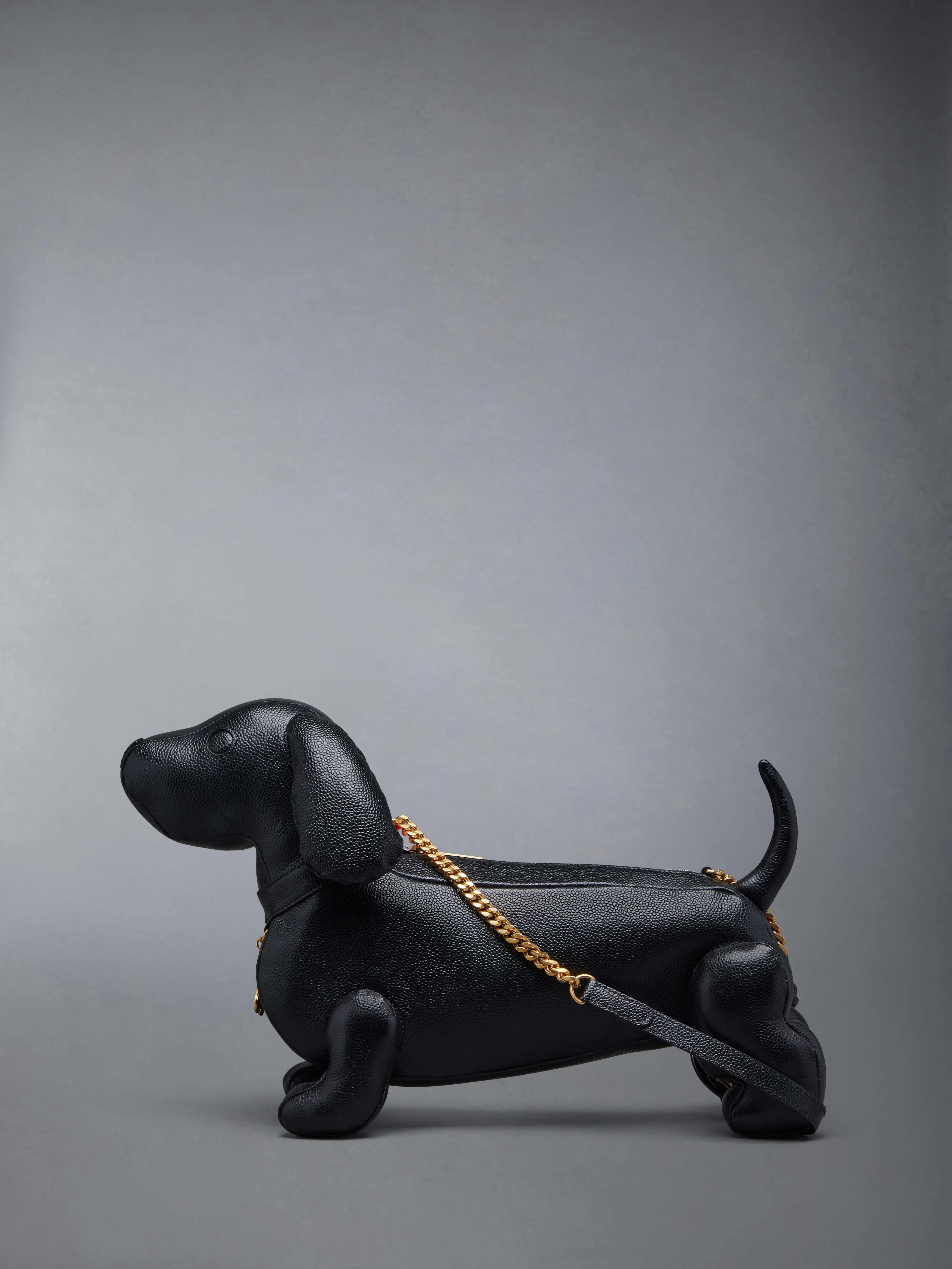 MINI HECTOR CHAIN BAG IN PEBBLE GRAIN sold by Thom Browne