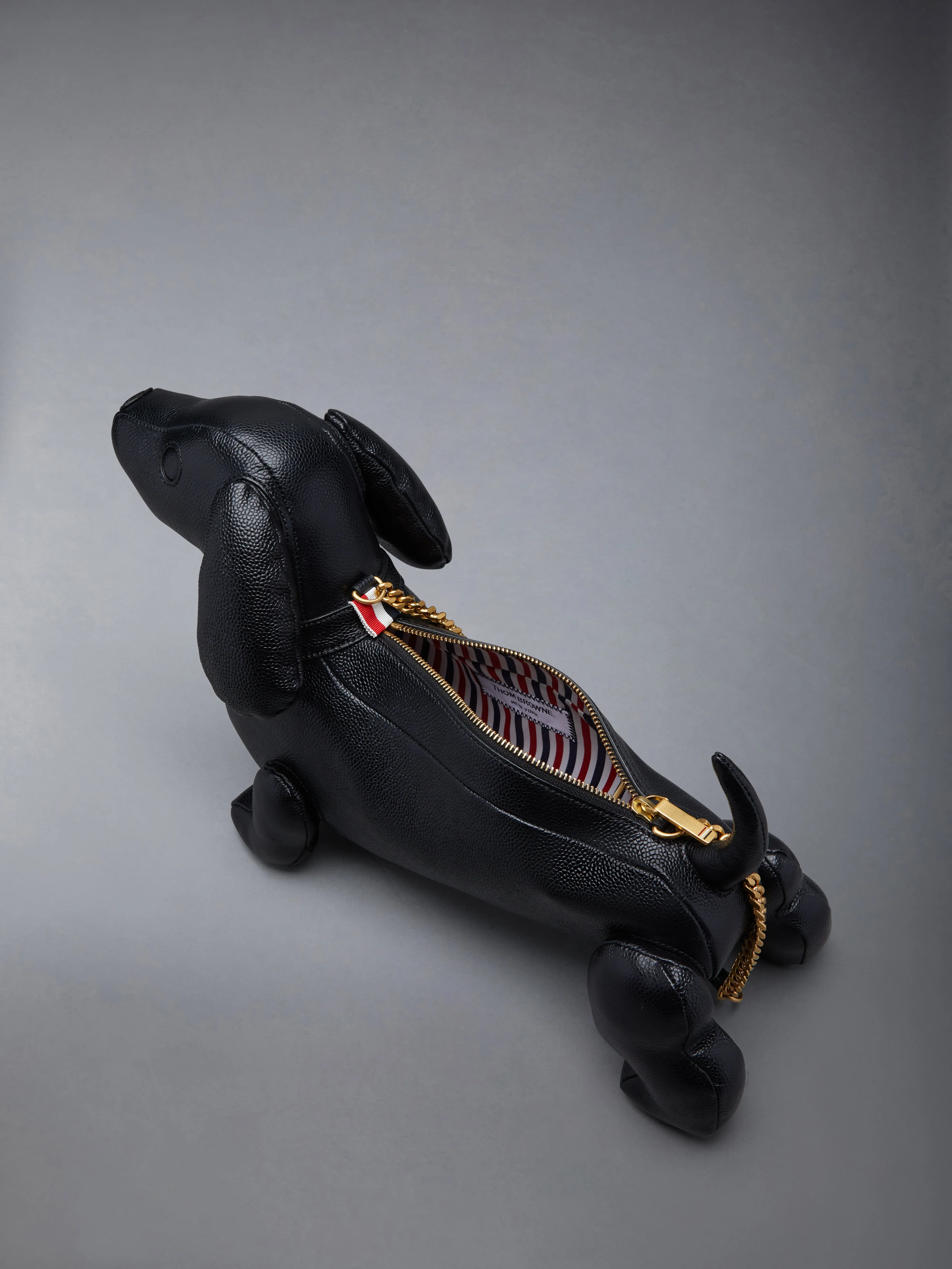 MINI HECTOR CHAIN BAG IN PEBBLE GRAIN sold by Thom Browne product image thumbnail 5