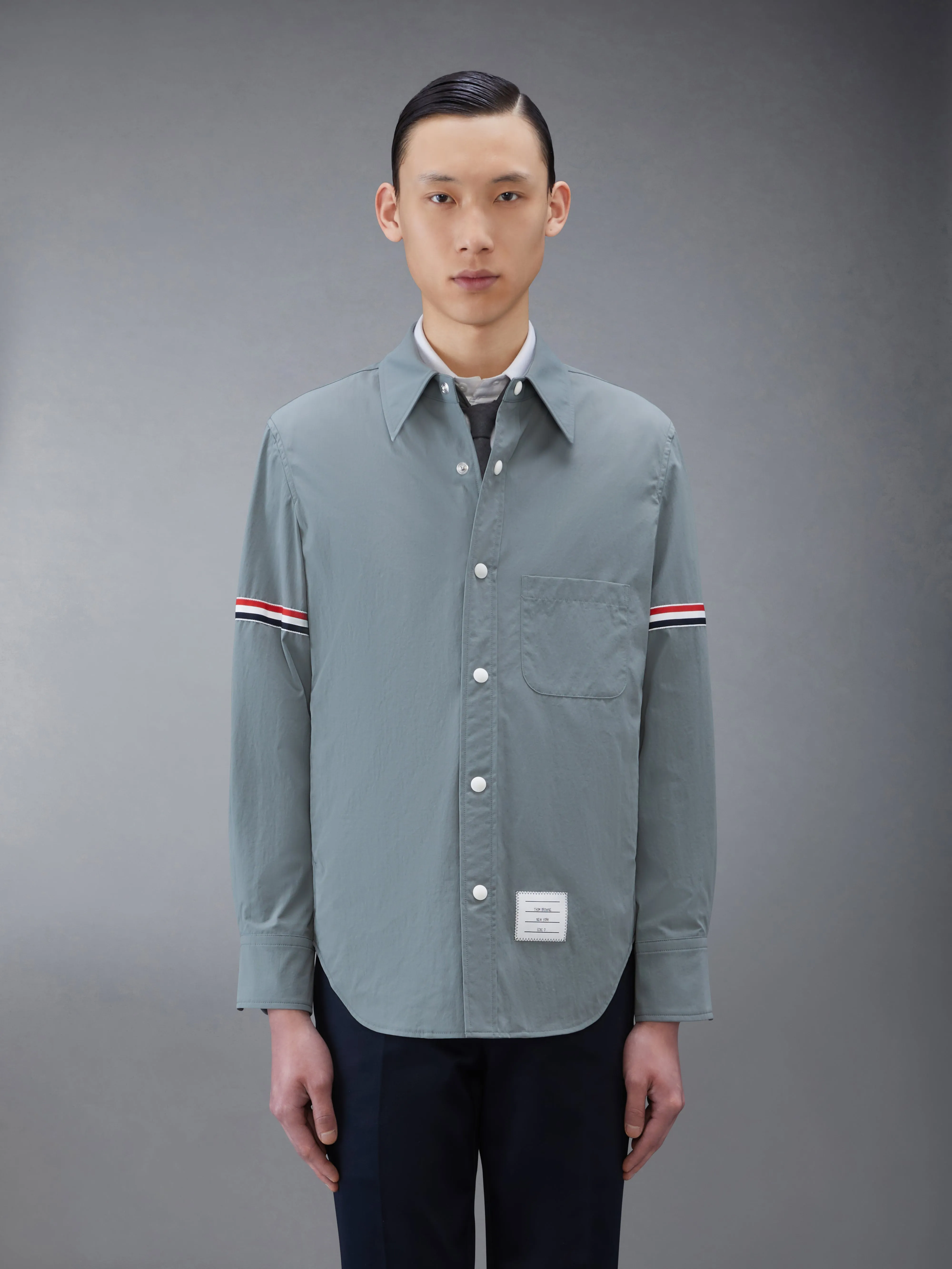 NYLON ARMBAND SHIRT JACKET sold by Thom Browne