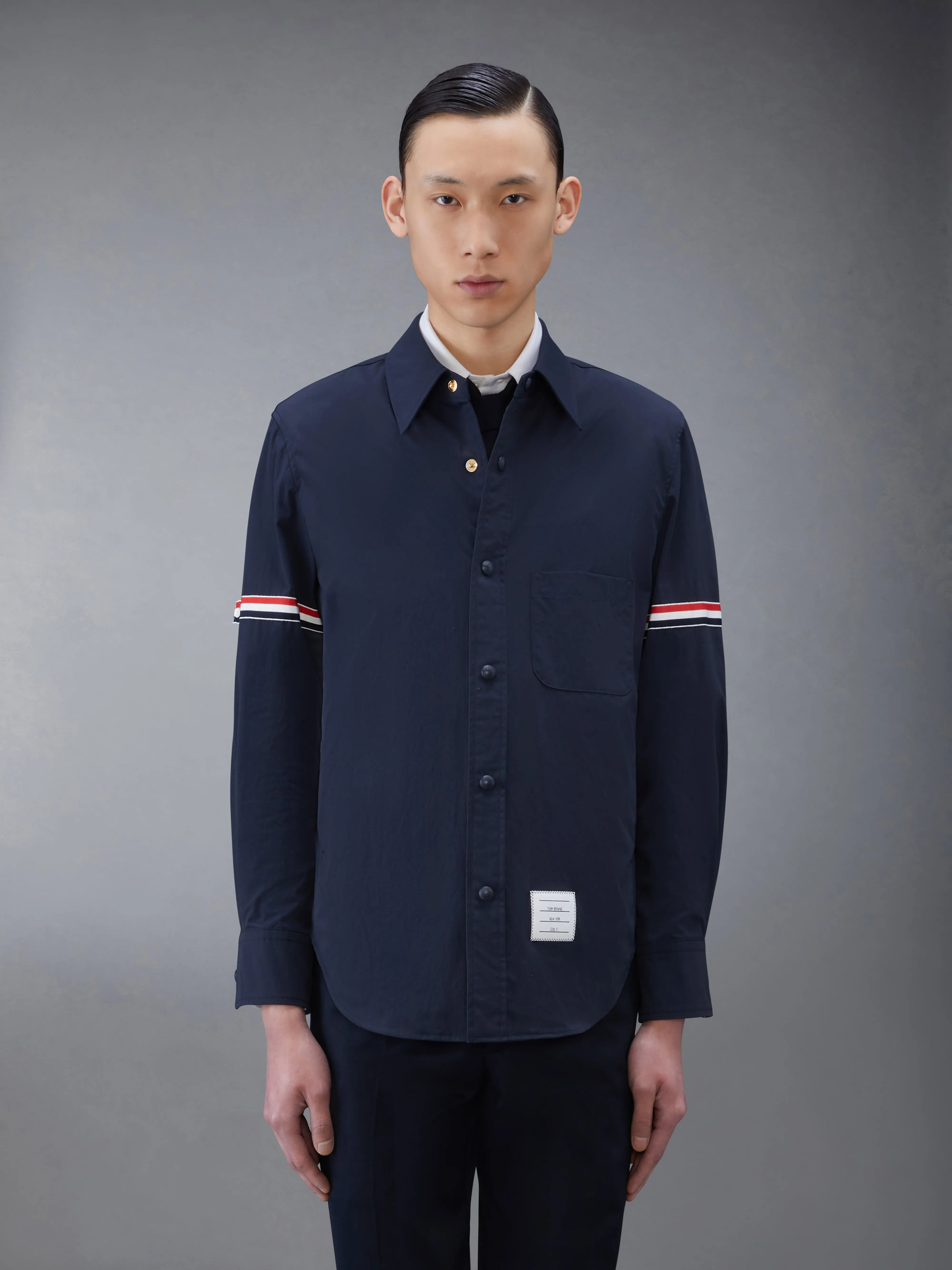 NYLON ARMBAND SHIRT JACKET sold by Thom Browne