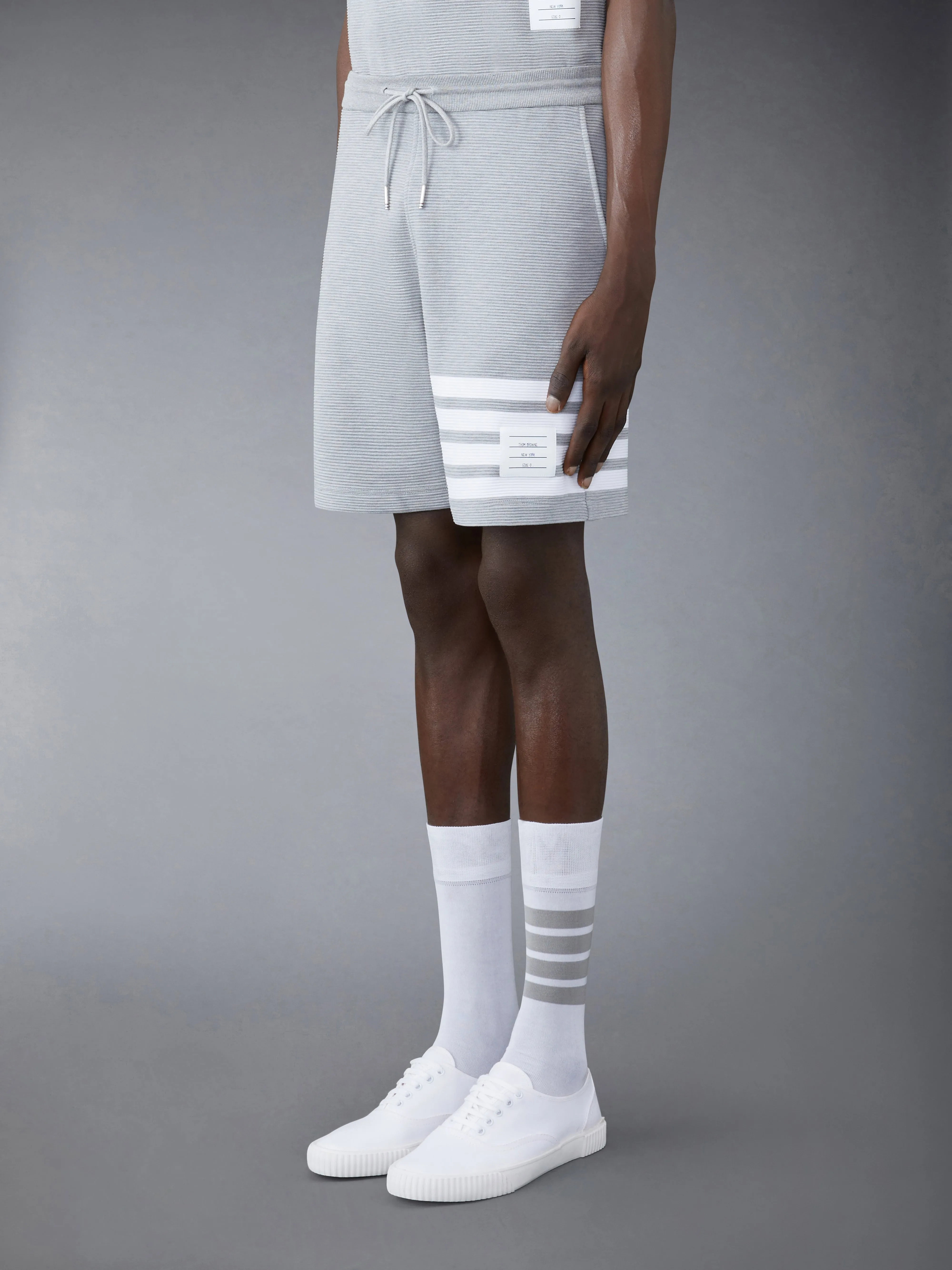OTTOMAN 4-BAR SWEATSHORTS sold by Thom Browne product image thumbnail 2