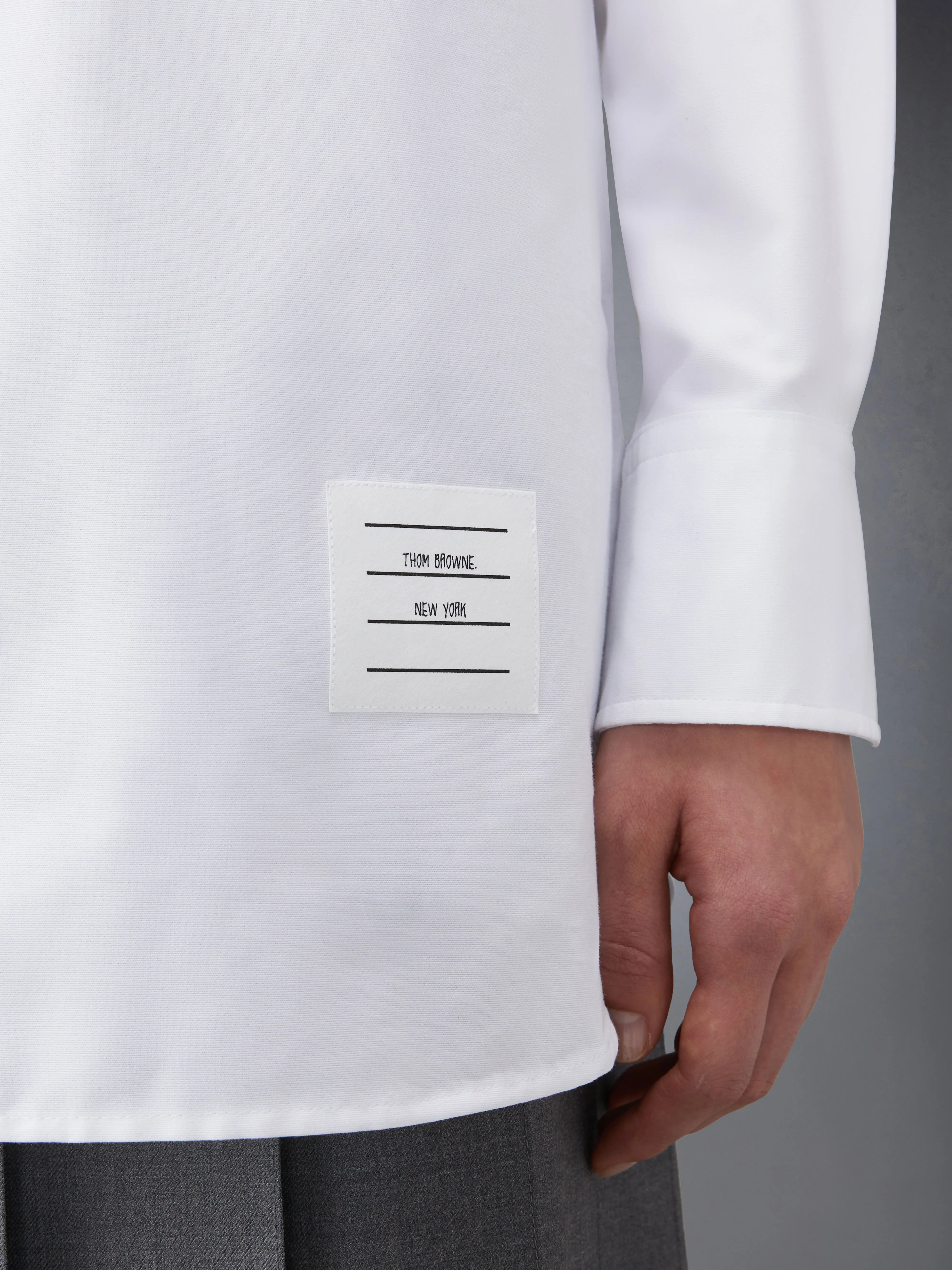 OXFORD 4-BAR BOW TIE BLOUSON sold by Thom Browne product image thumbnail 5