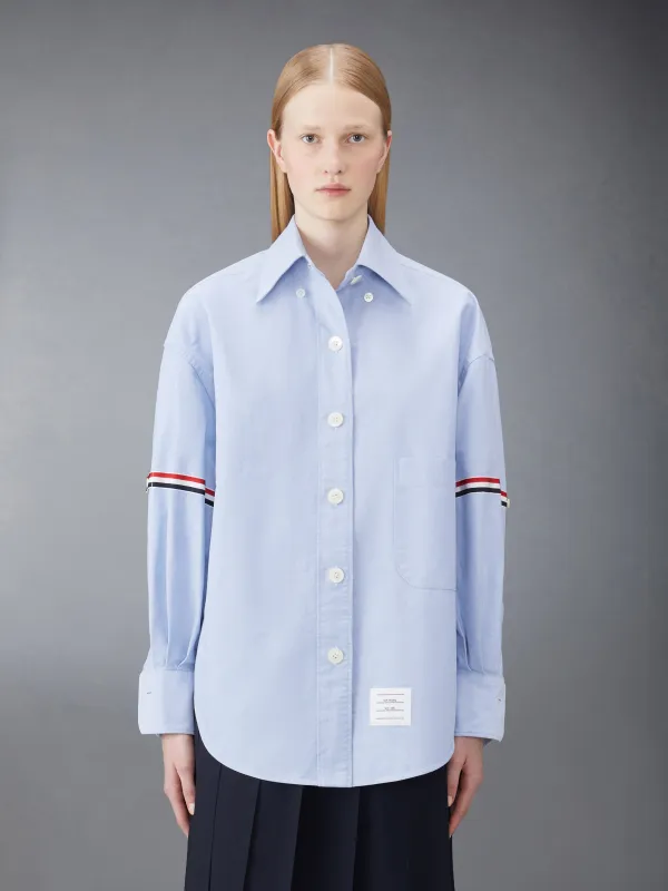 OXFORD ARMBAND SUPERSIZED SHIRT sold by Thom Browne