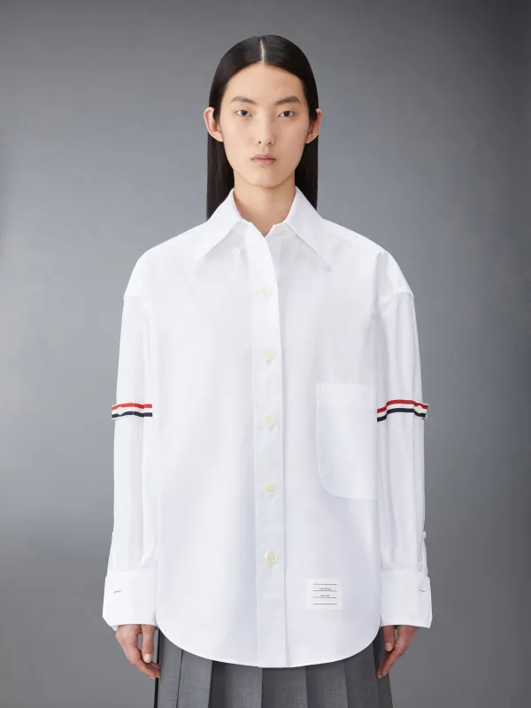 OXFORD ARMBAND SUPERSIZED SHIRT sold by Thom Browne