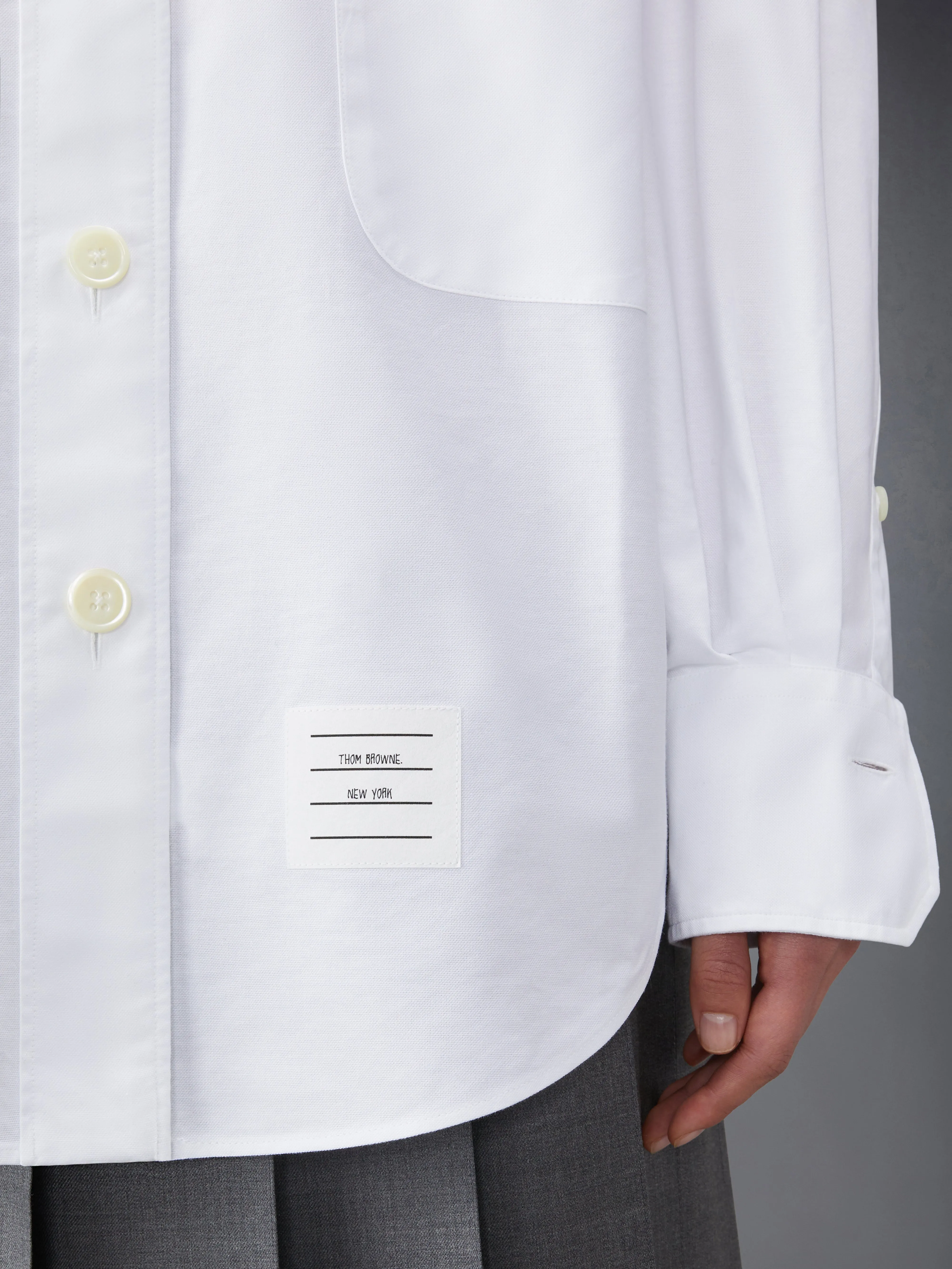 OXFORD ARMBAND SUPERSIZED SHIRT sold by Thom Browne product image thumbnail 4