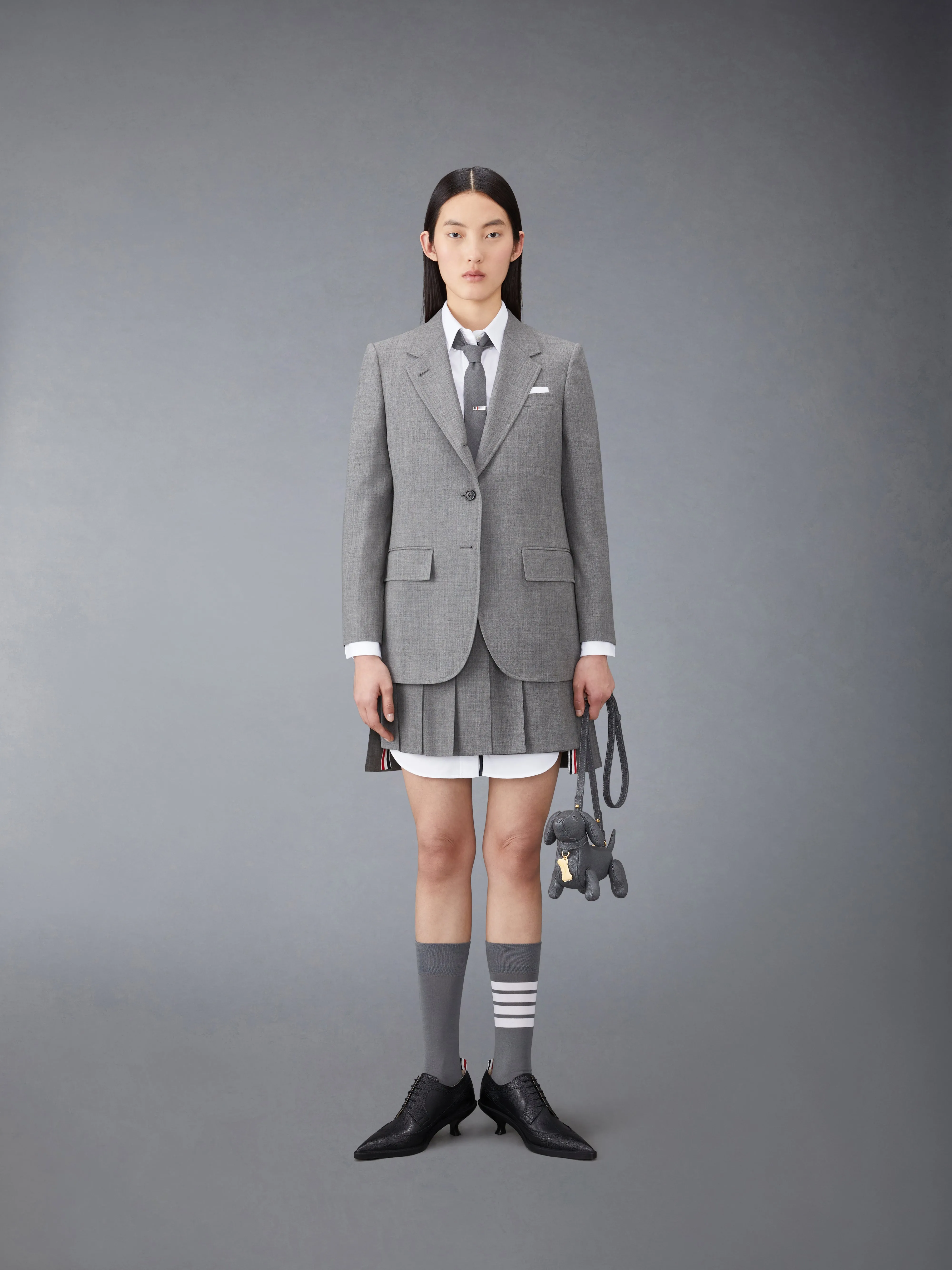 OXFORD GROSGRAIN PLACKET MINI SHIRTDRESS sold by Thom Browne product image thumbnail 4