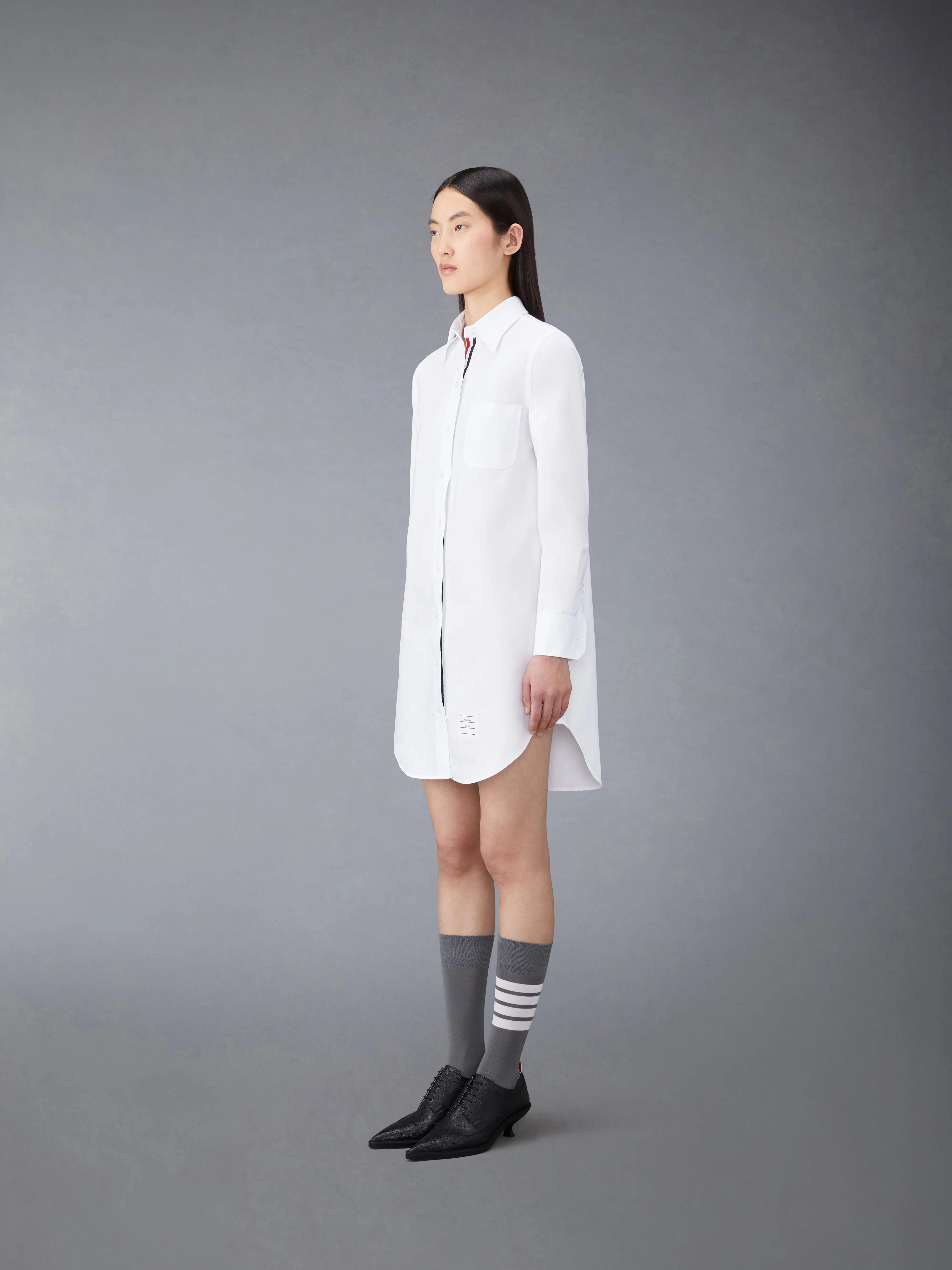 OXFORD GROSGRAIN PLACKET MINI SHIRTDRESS sold by Thom Browne product image thumbnail 2