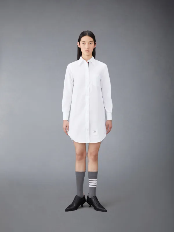 OXFORD GROSGRAIN PLACKET MINI SHIRTDRESS sold by Thom Browne