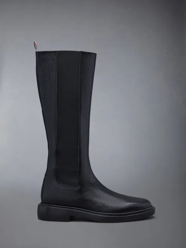 PEBBLE GRAIN 4-BAR KNEE HIGH CHELSEA BOOT made by Thom Browne