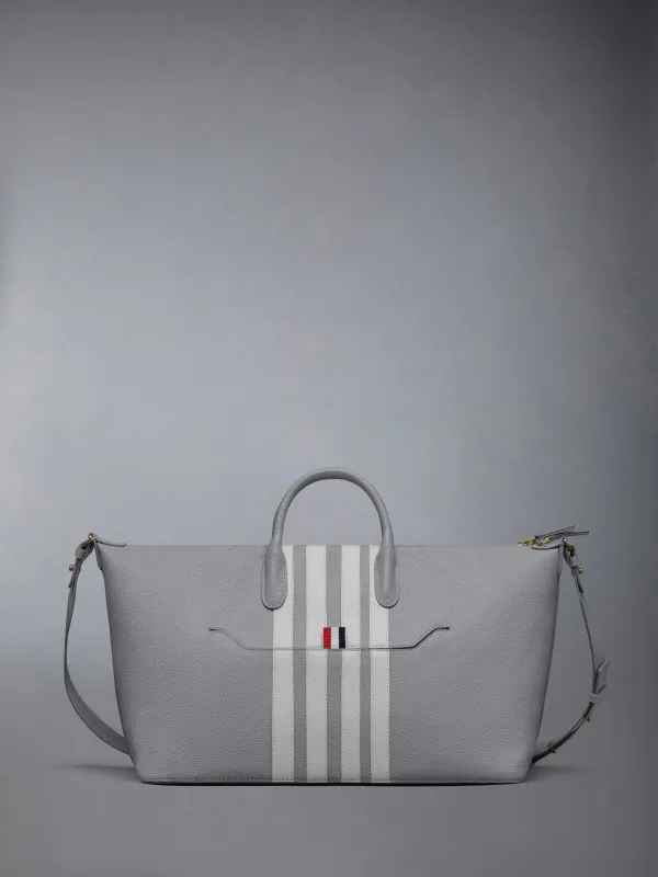 PEBBLE GRAIN 4-BAR MEDIUM DUFFLE sold by Thom Browne