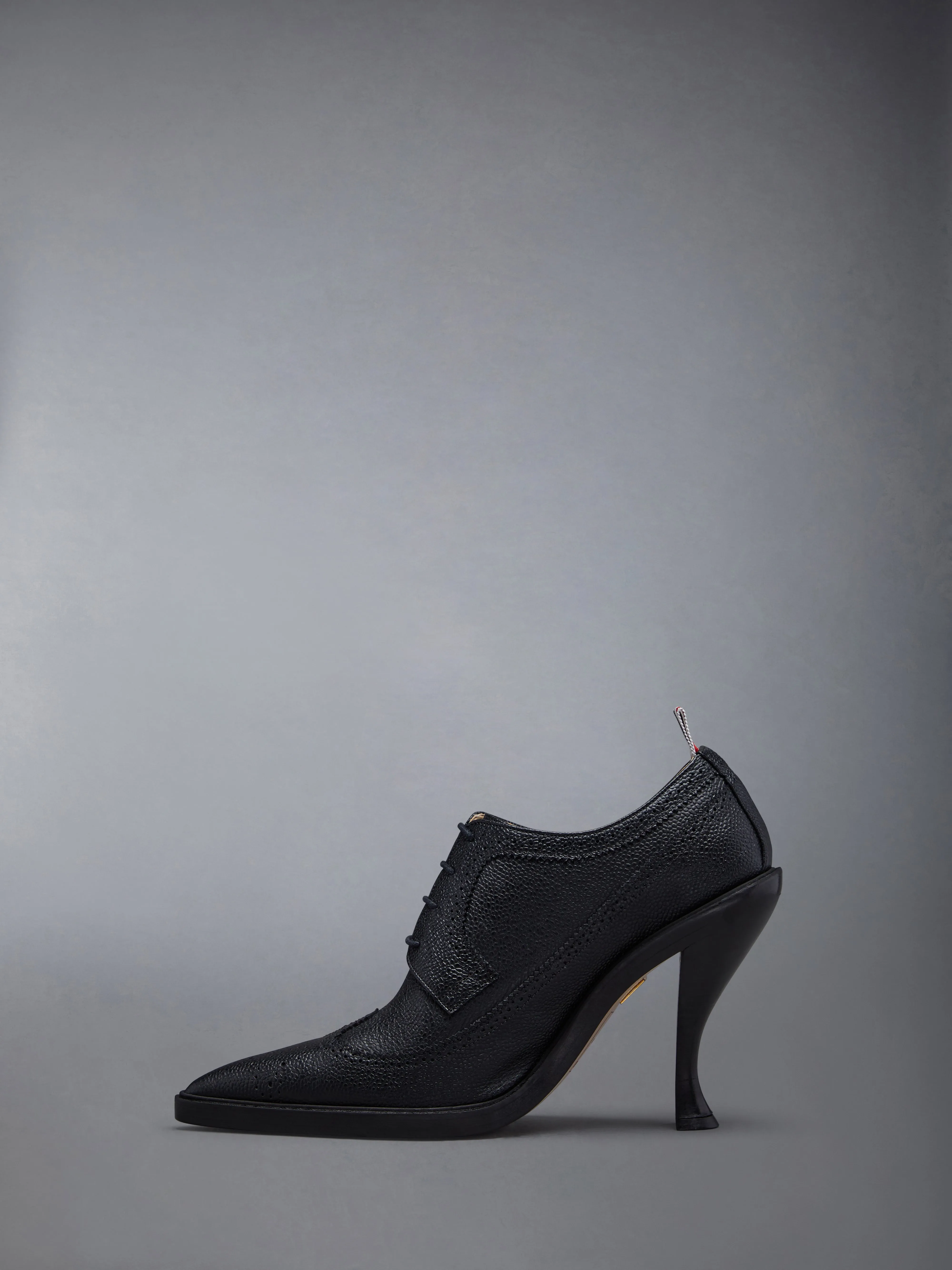 PEBBLE GRAIN LEATHER SOLE HEELED LONGWING BROGUE sold by Thom Browne product image thumbnail 3